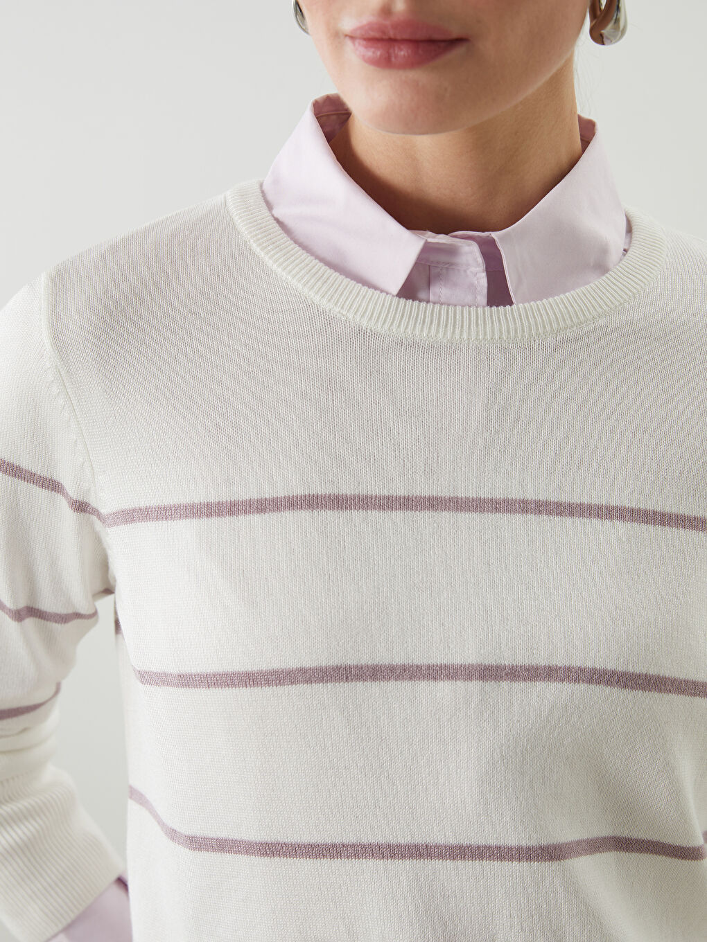 Crew Neck Women's Knitwear Sweater-2