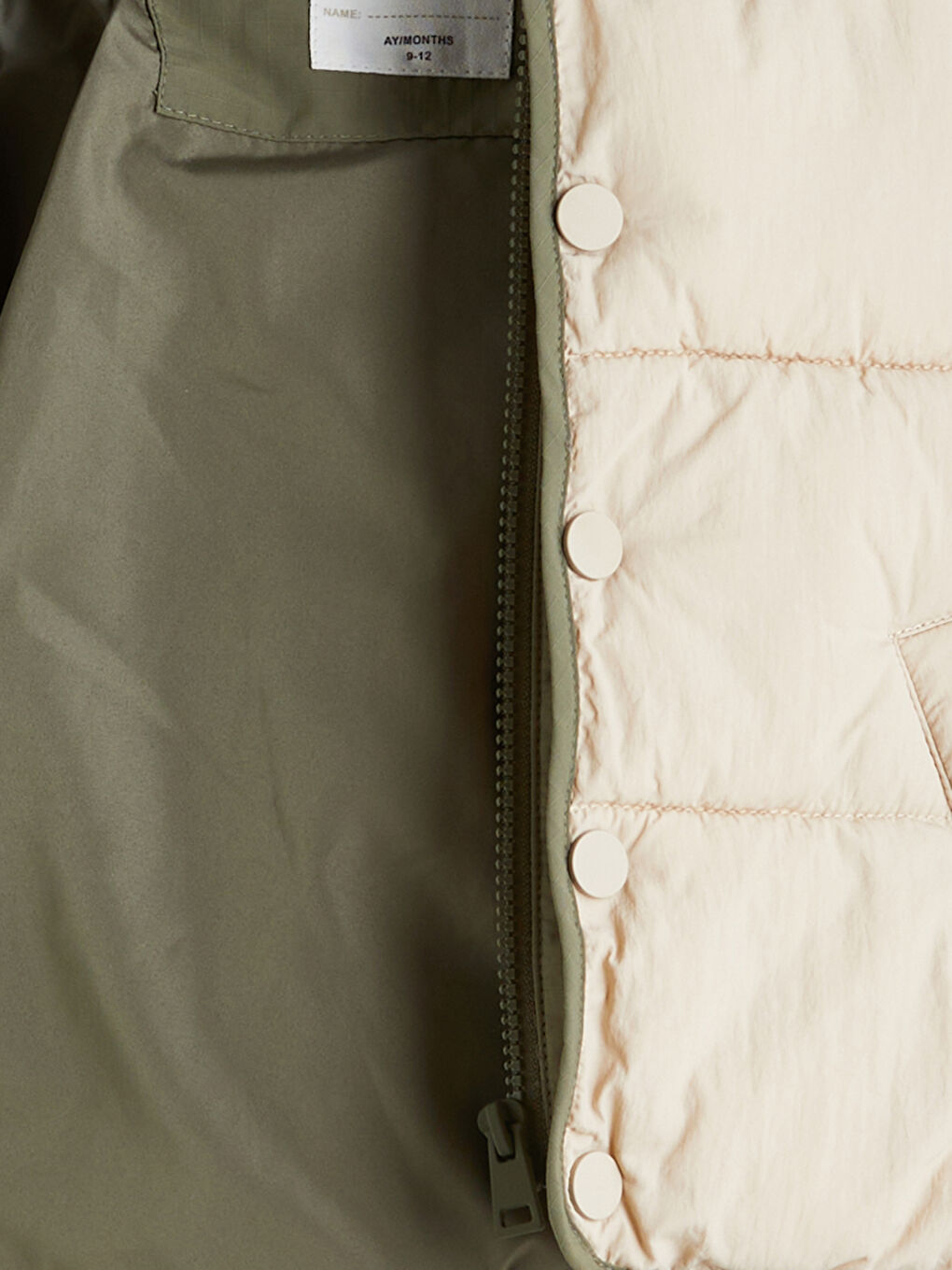 Bej Su İtici Erkek Bebek Şişme Mont-3