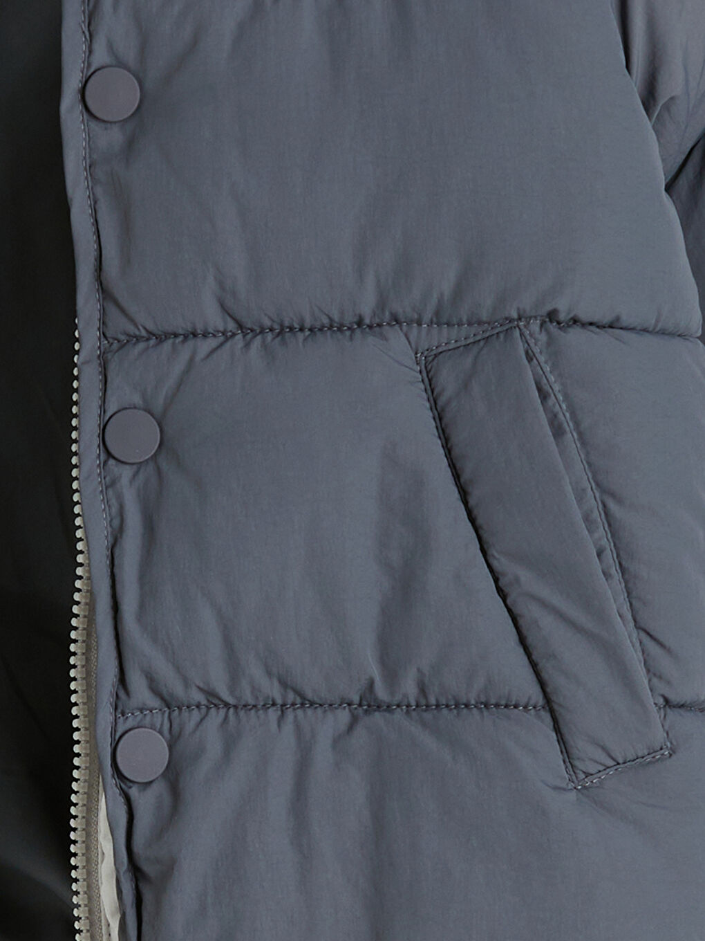 Gri Su İtici Erkek Bebek Şişme Mont-4