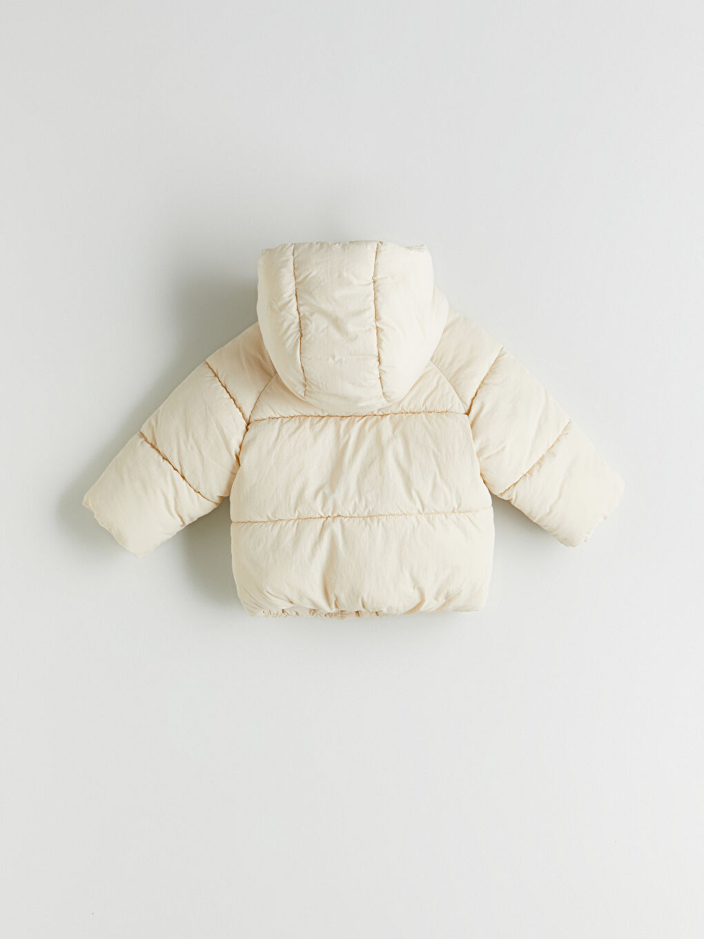 Bej Su İtici Kız Bebek Şişme Mont-4