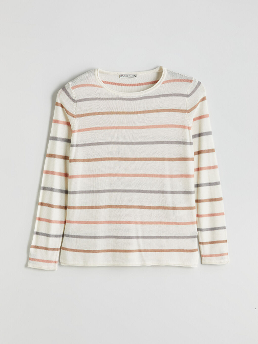 LCWAIKIKI Classic Crew Neck Striped Women's Knitwear Sweater -W5AJ15Z8-LFC