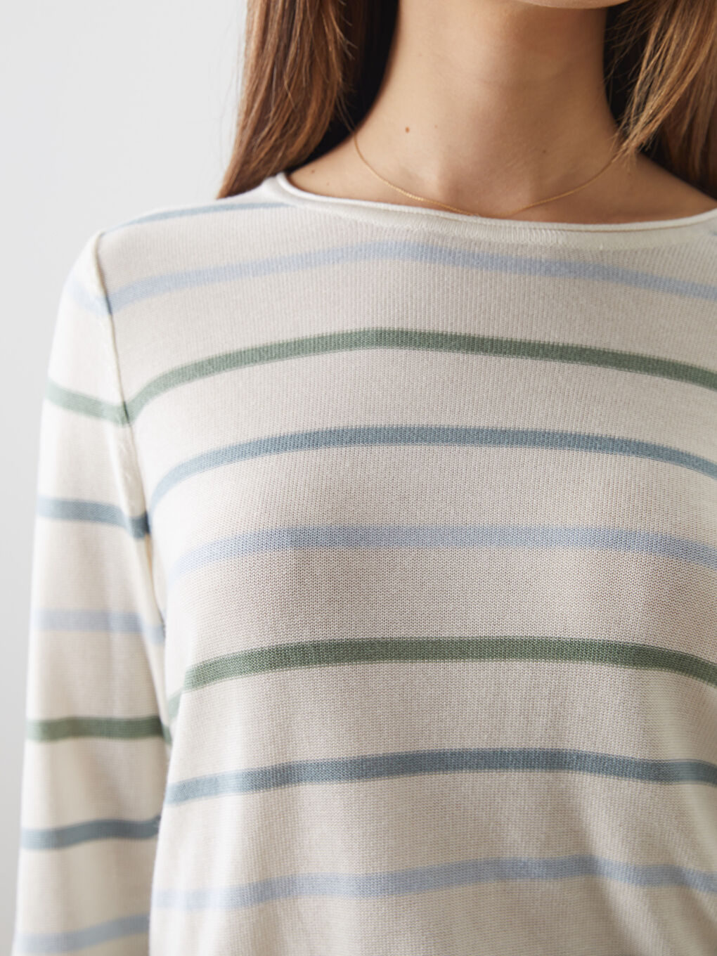 LCWAIKIKI Classic Crew Neck Striped Women's Knitwear Sweater -W5AJ15Z8-LFT