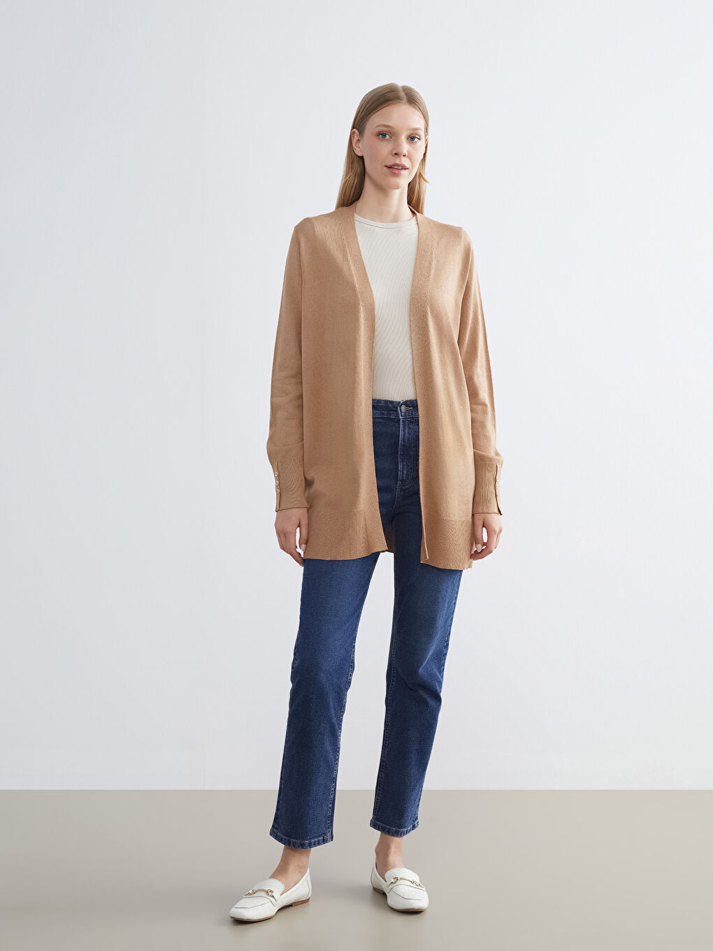 Shawl Collar Women's Knitwear Cardigan-1