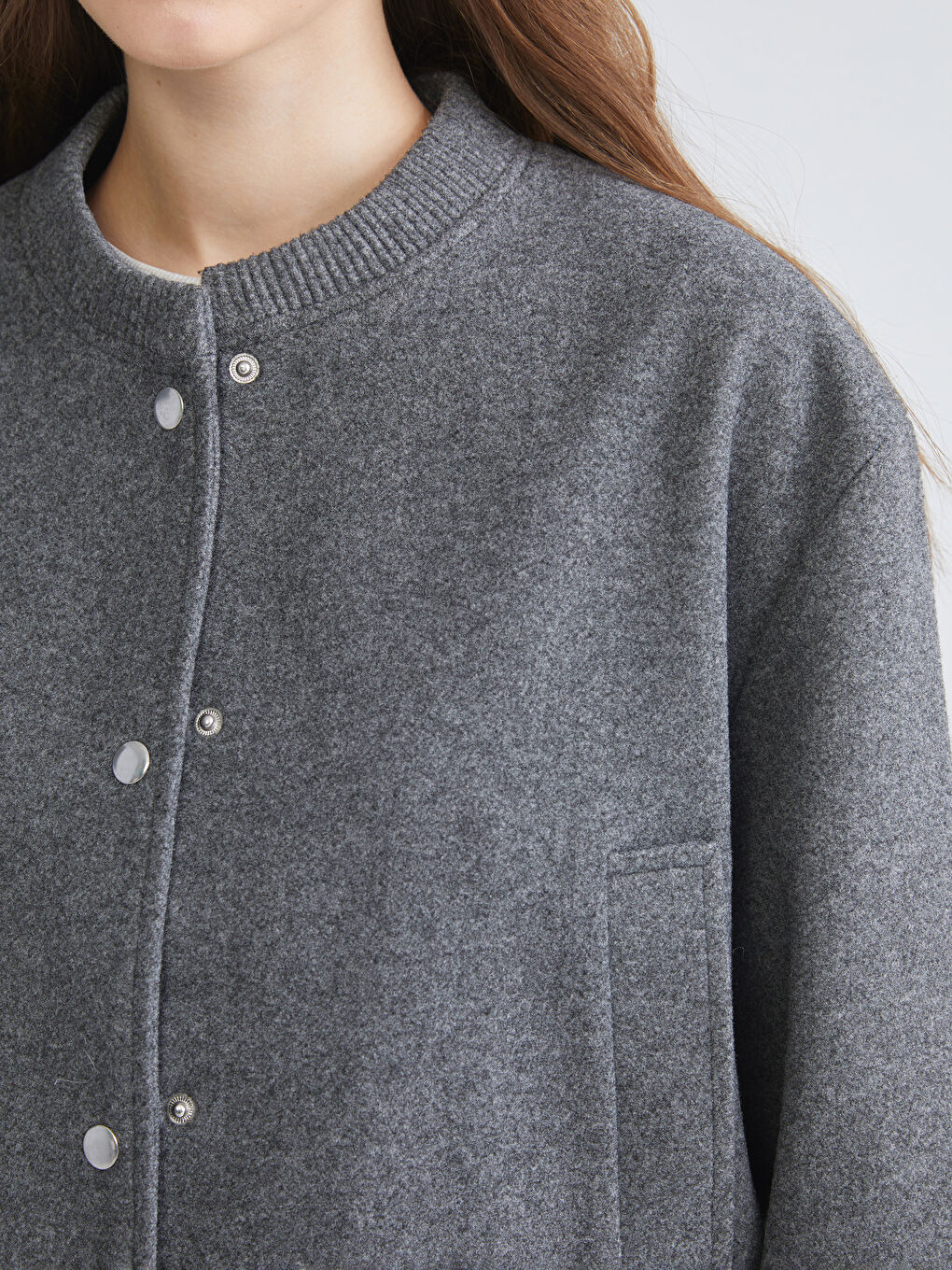 معطف انثراسايت / رمادي داكن امرأة-2