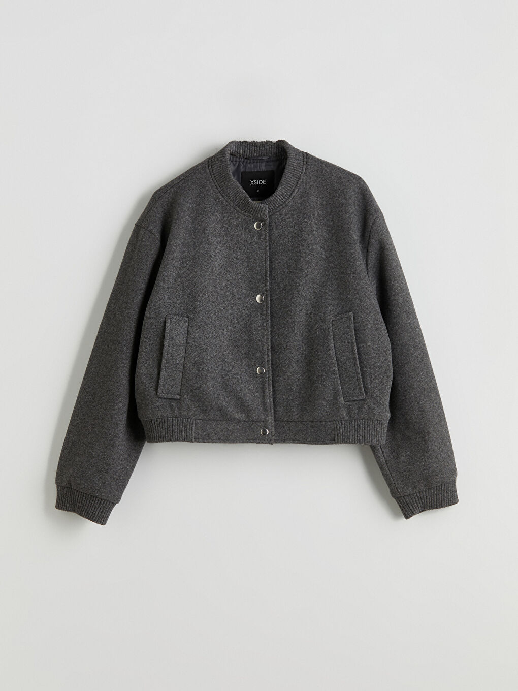 معطف انثراسايت / رمادي داكن امرأة-5