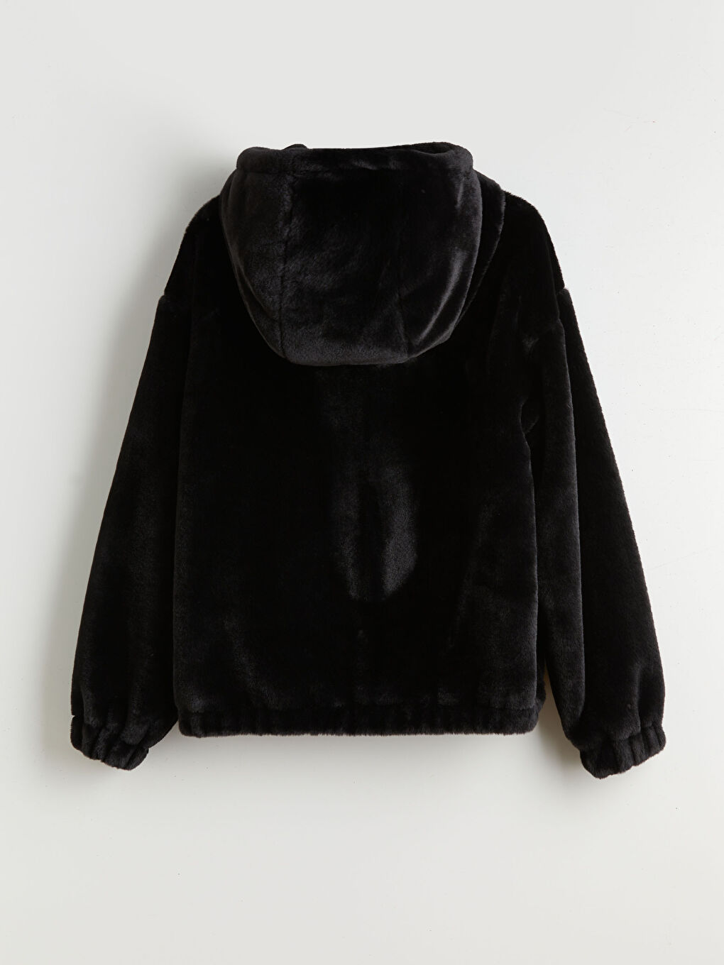 Hooded Oversize Women's Plush Coat-6
