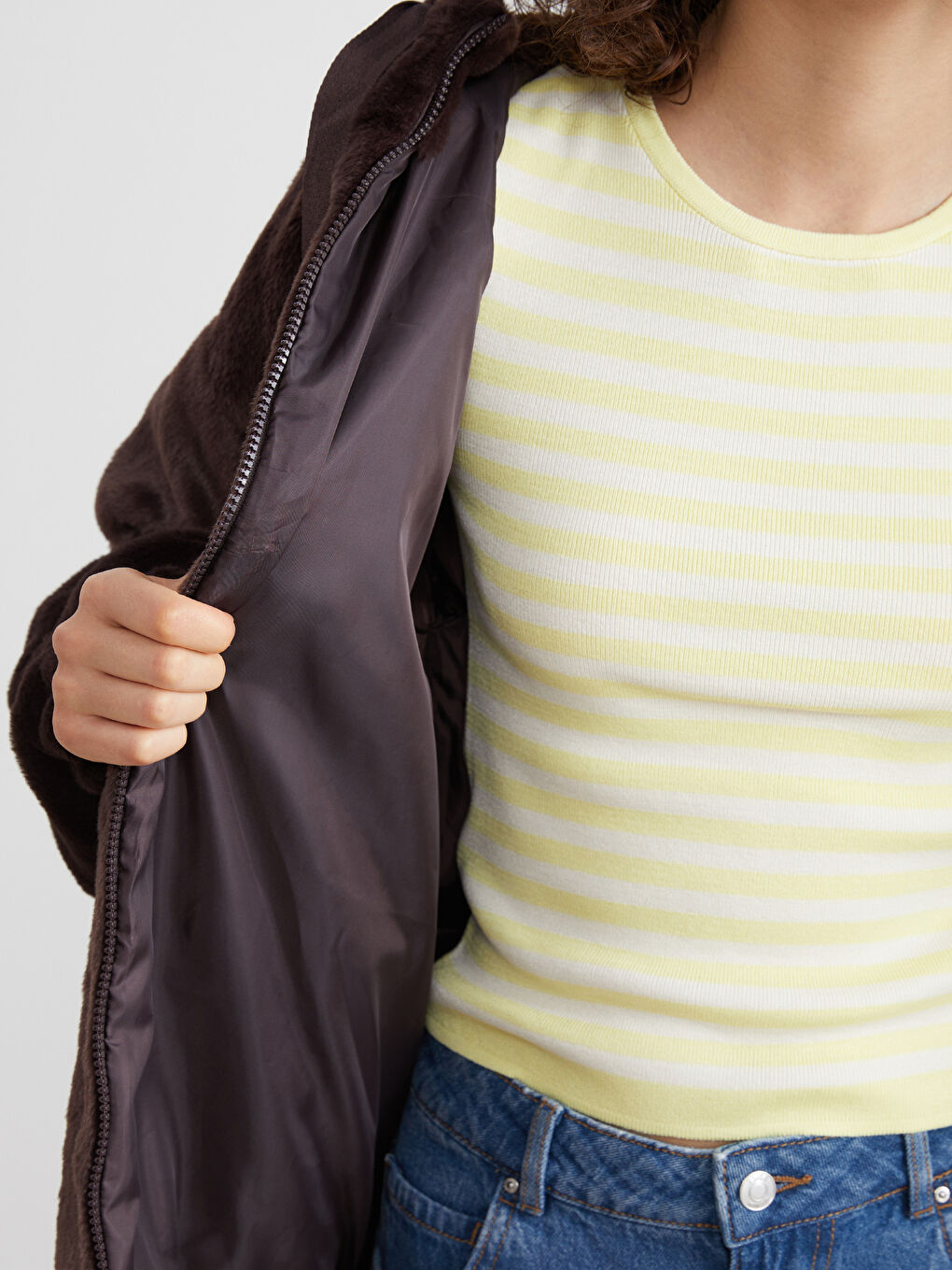 Hooded Women's Plush Coat-3