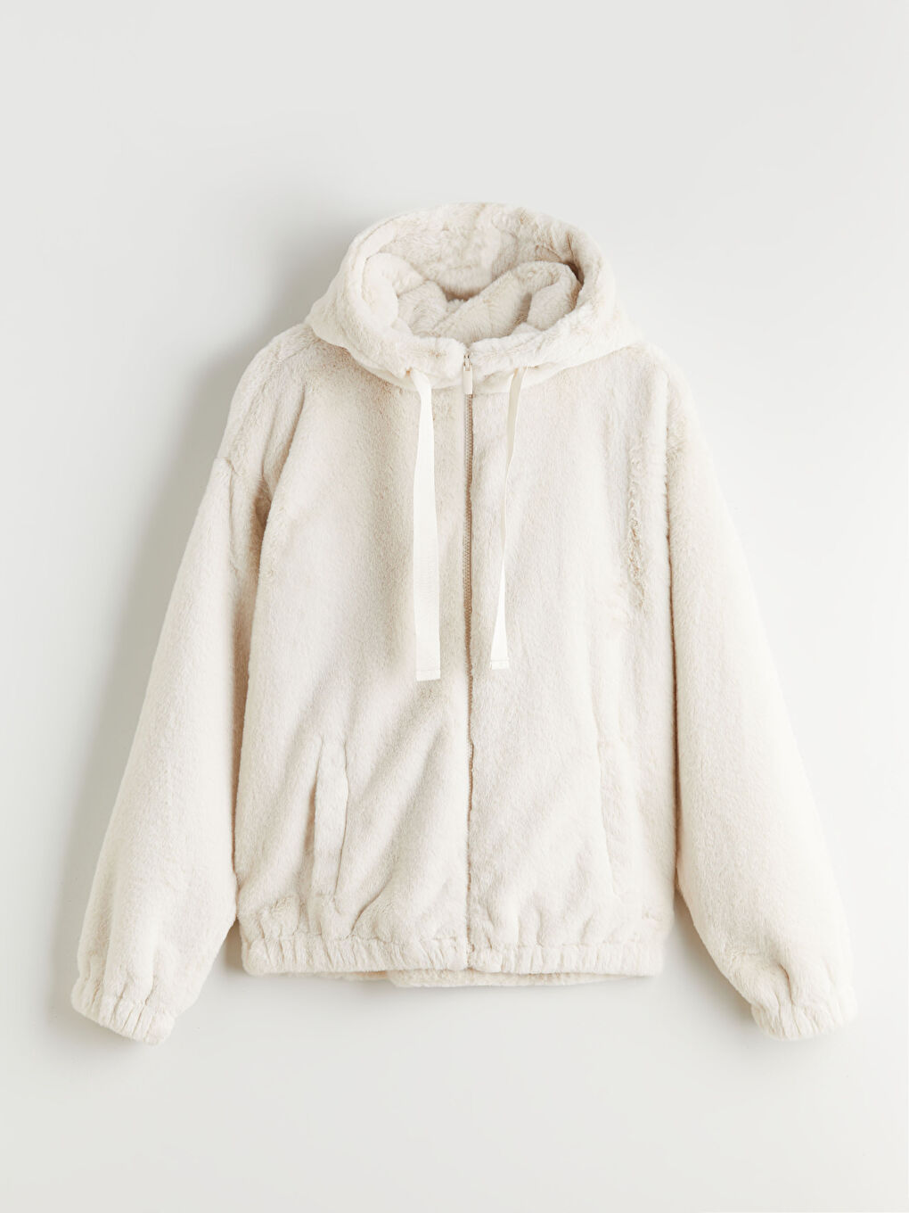 Hooded Women's Plush Coat-5