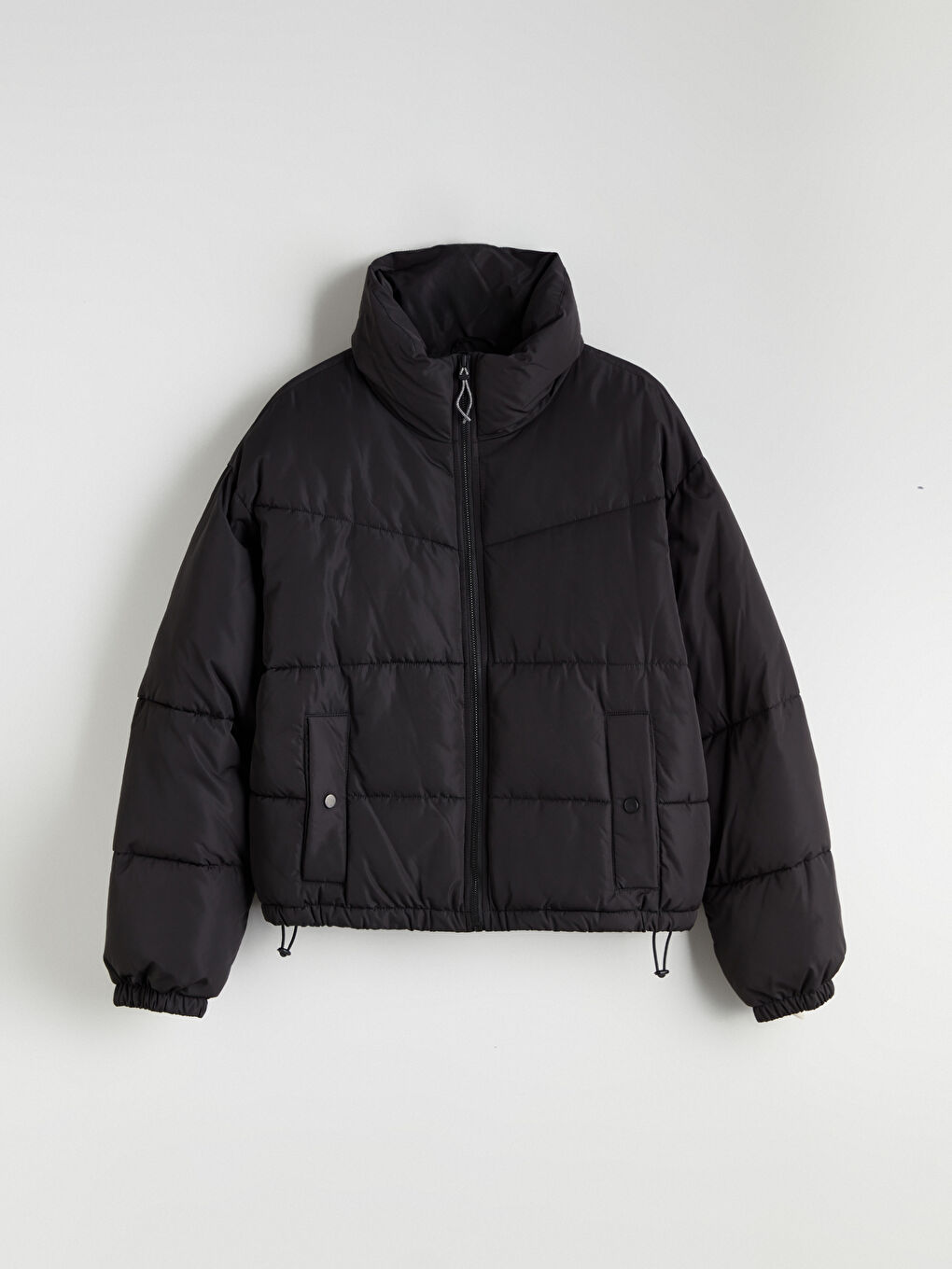 Funnel Neck Oversize Women's Puffer Coat-5