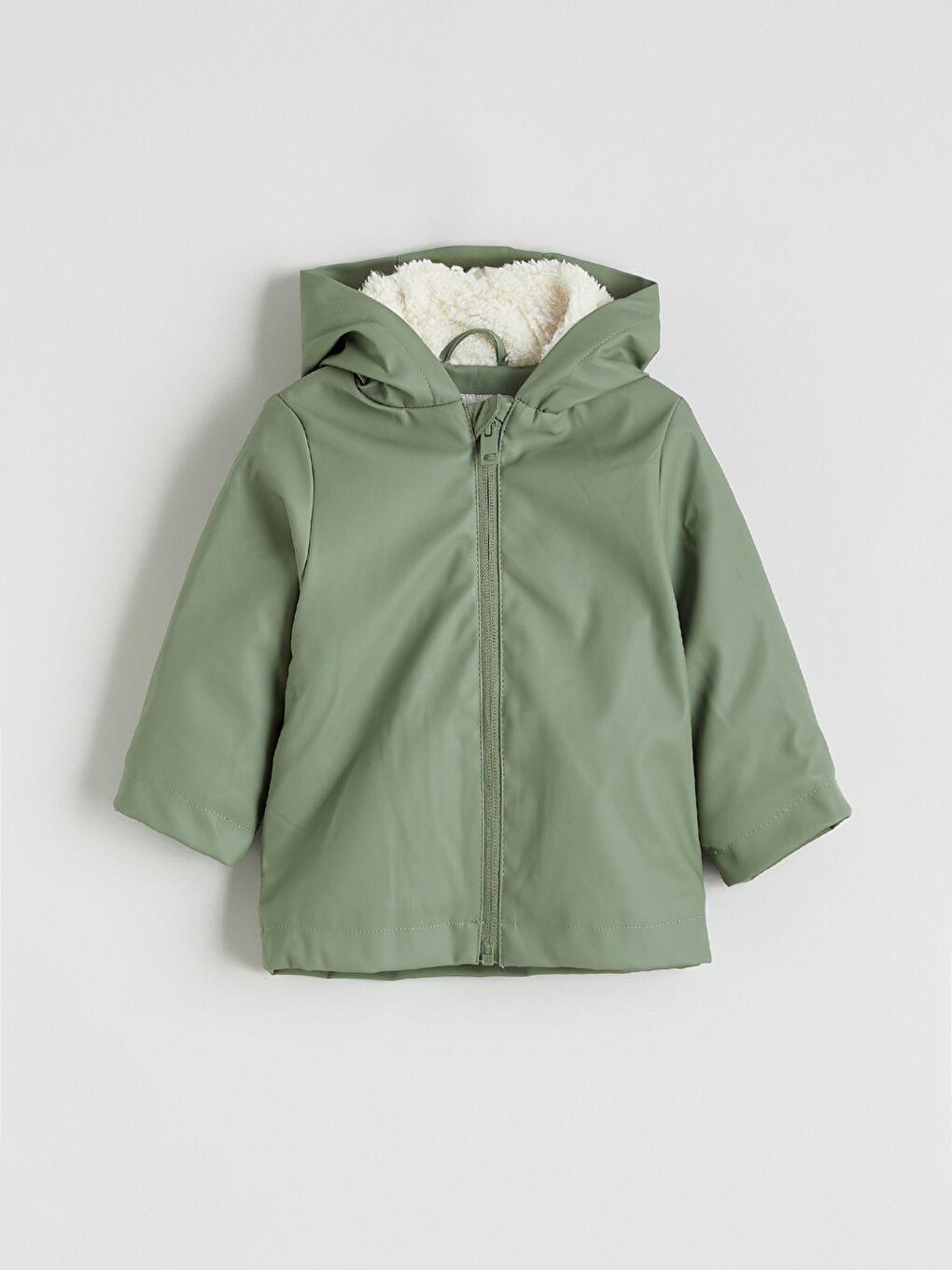 Haki Rüzgar Geçirmez Erkek Bebek Yağmurluk