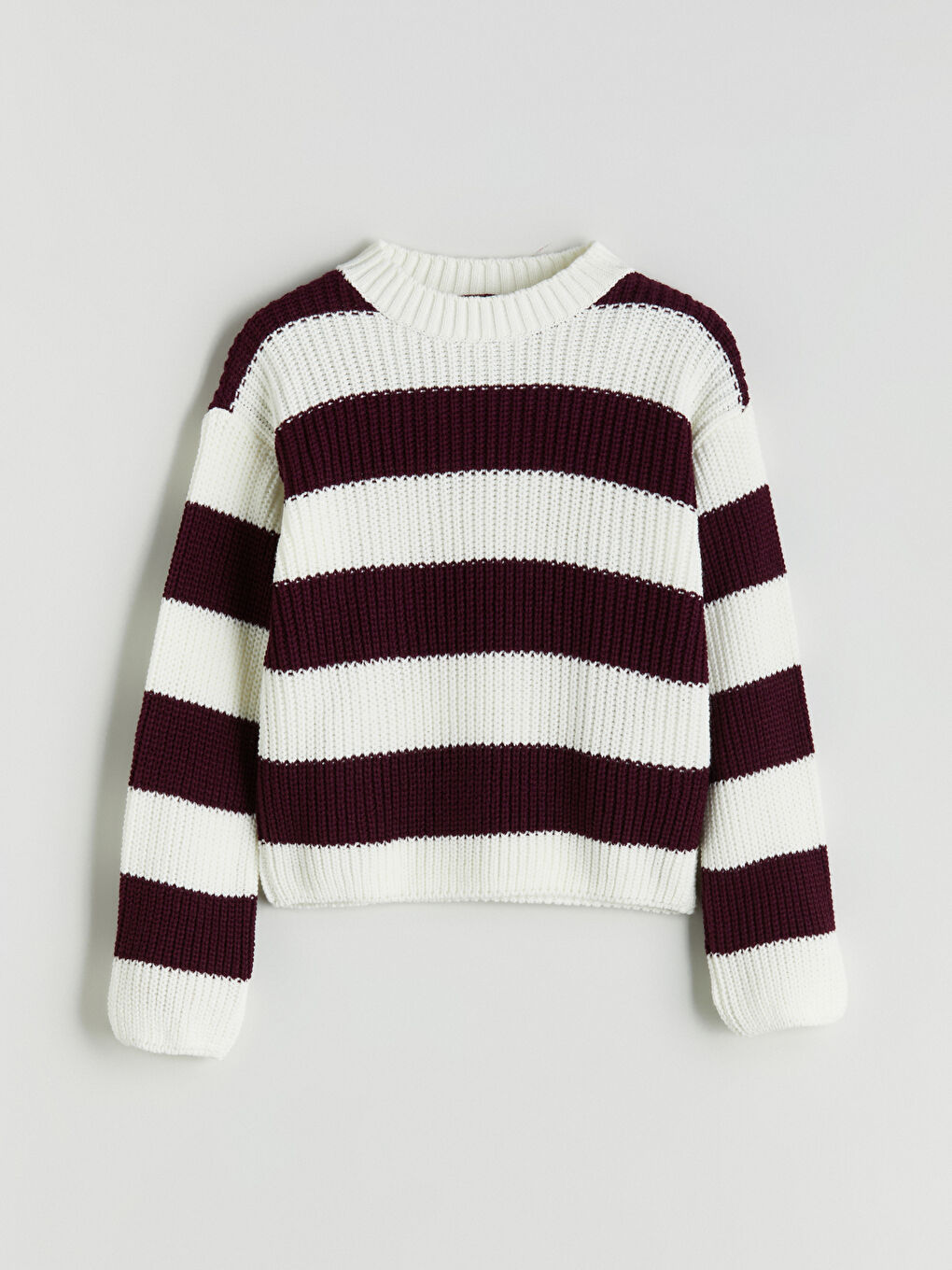 Pull-over Rayé pour Filles à Col Rond