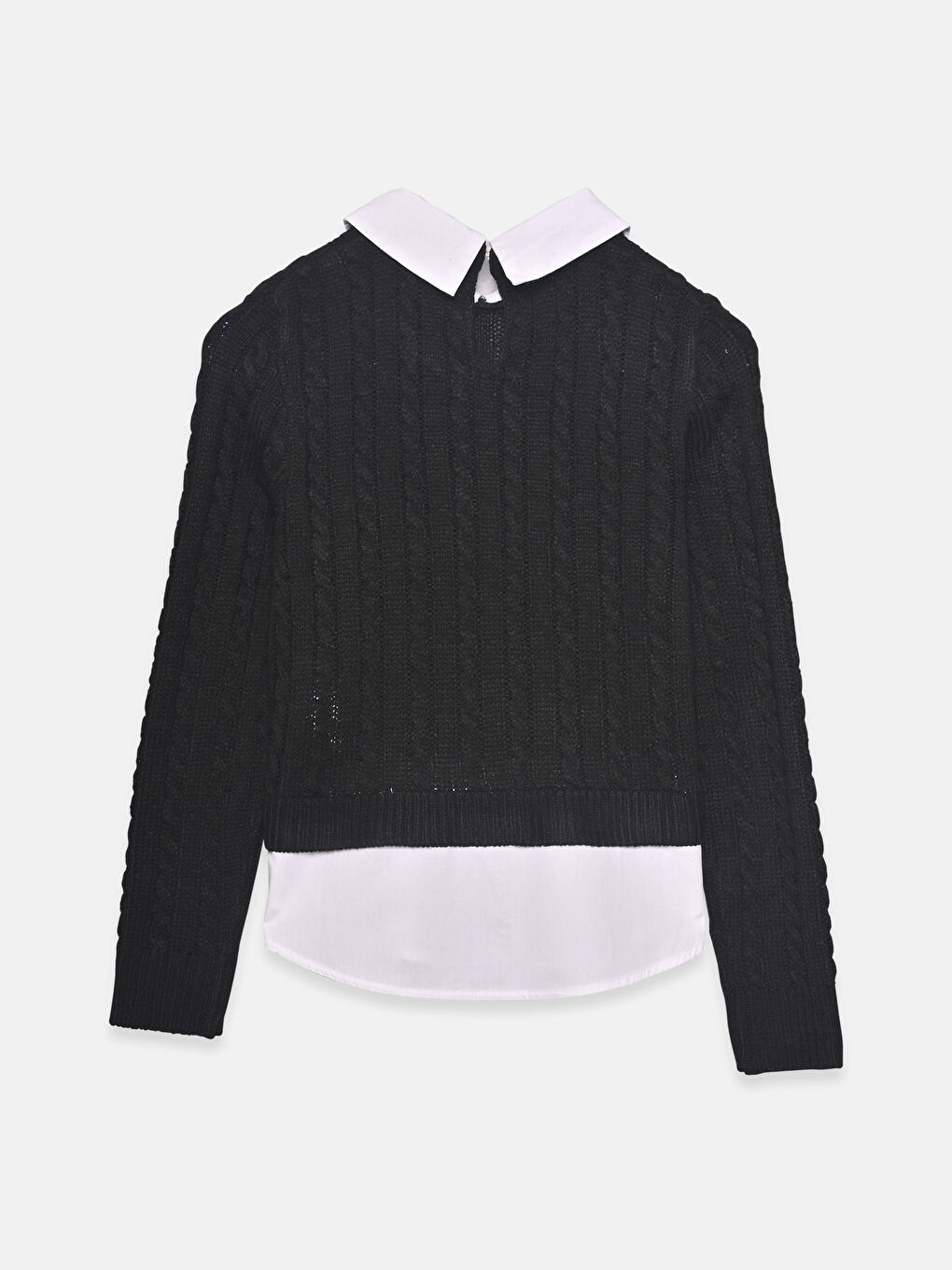 Pull-over en tricot à col de chemise-1