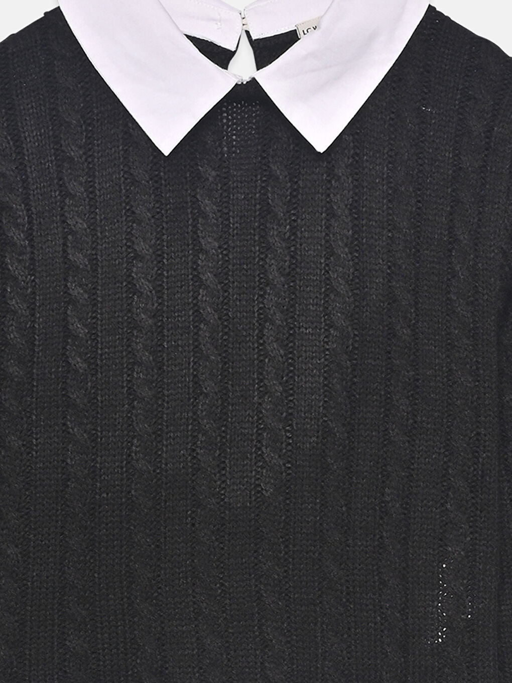 Pull-over en tricot à col de chemise-2