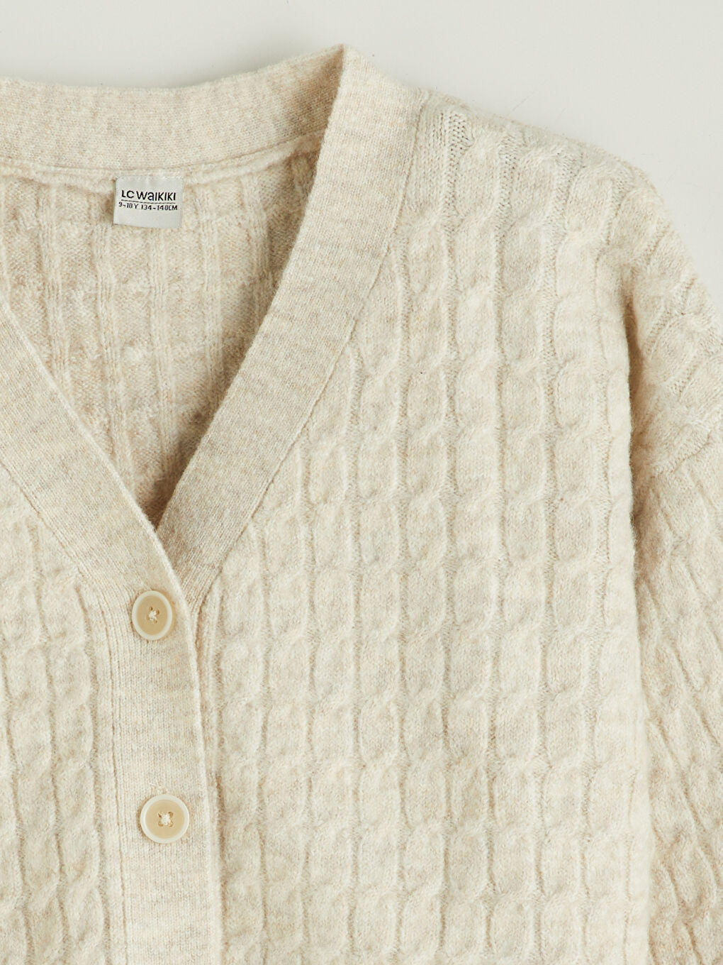 V Neck Girls' Knitwear Cardigan-1