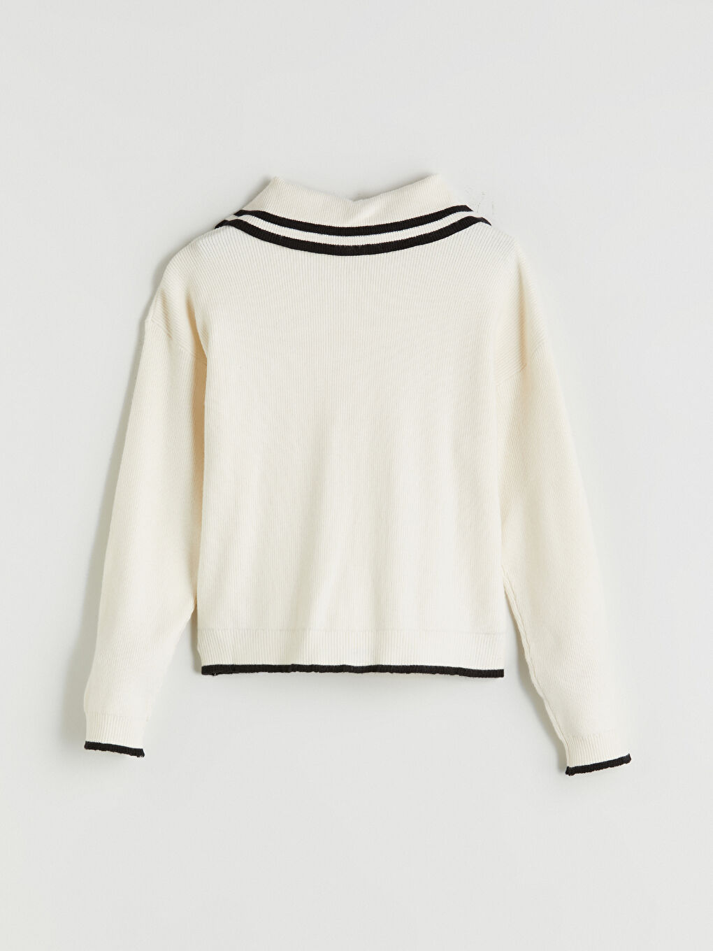 Polo Neck Girls' Knit Sweater-2