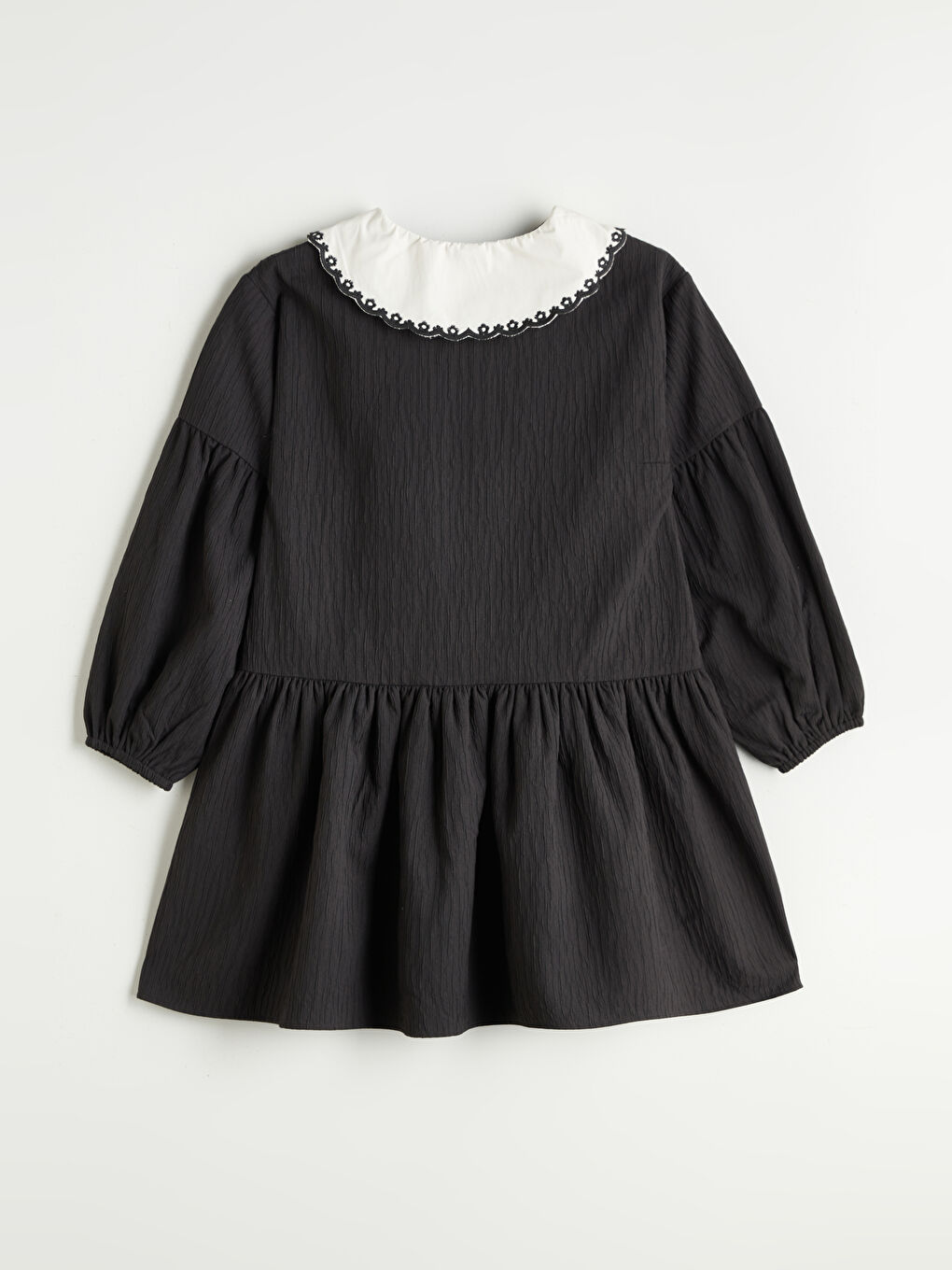 Peter Pan Collar Floral Girls' Dress-1