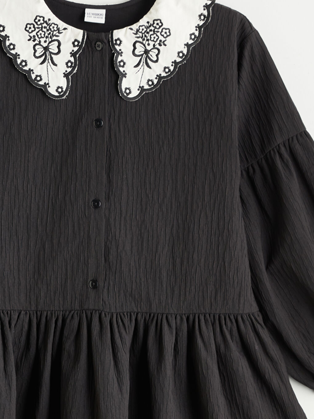 Peter Pan Collar Floral Girls' Dress-2