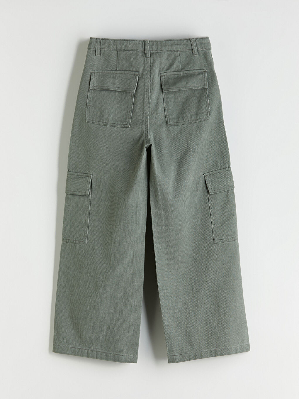 Basic Gabardine Girls Cargo Pants-2