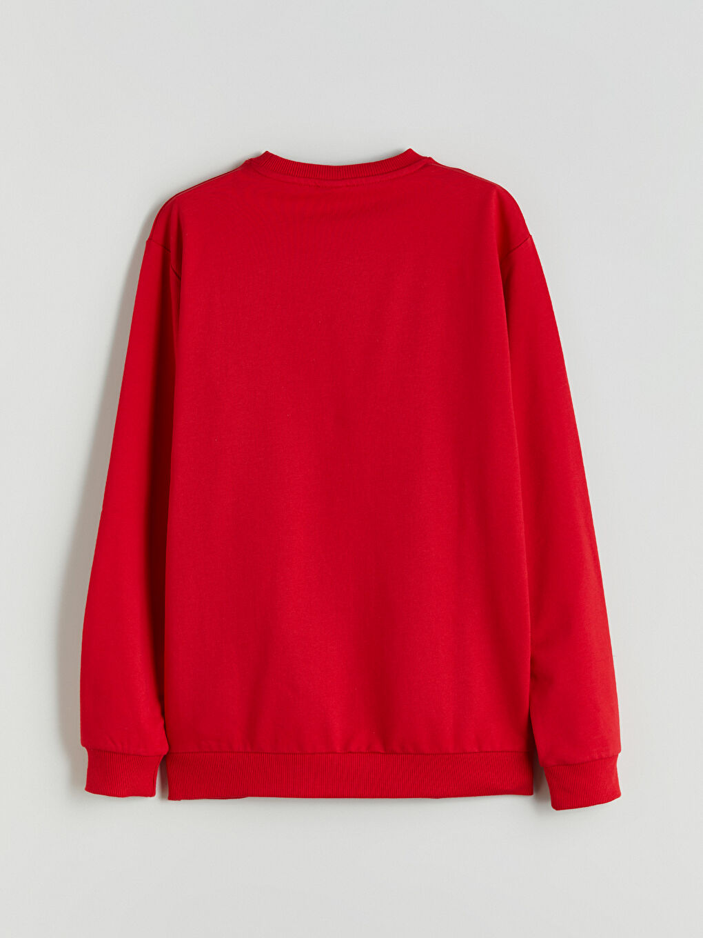 Kırmızı Bisiklet Yaka Atatürk İmza Baskılı Erkek Çocuk Sweatshirt-5