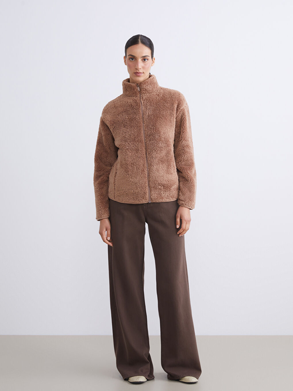 Woman BROWN Cardigan-1
