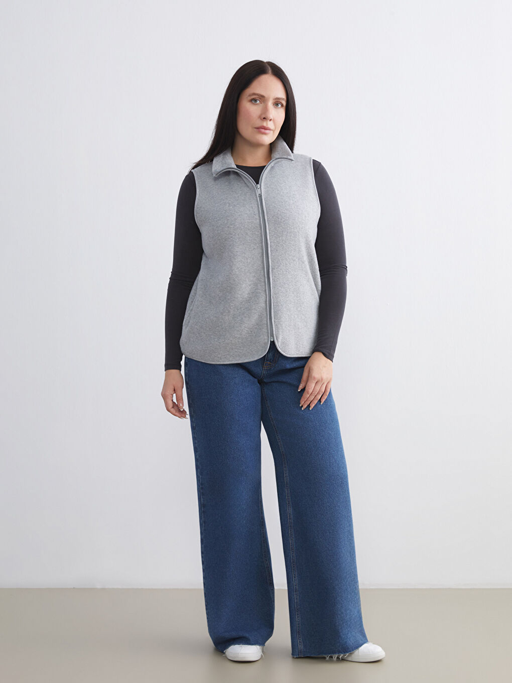 Жилет с высоким воротником для женщин-9