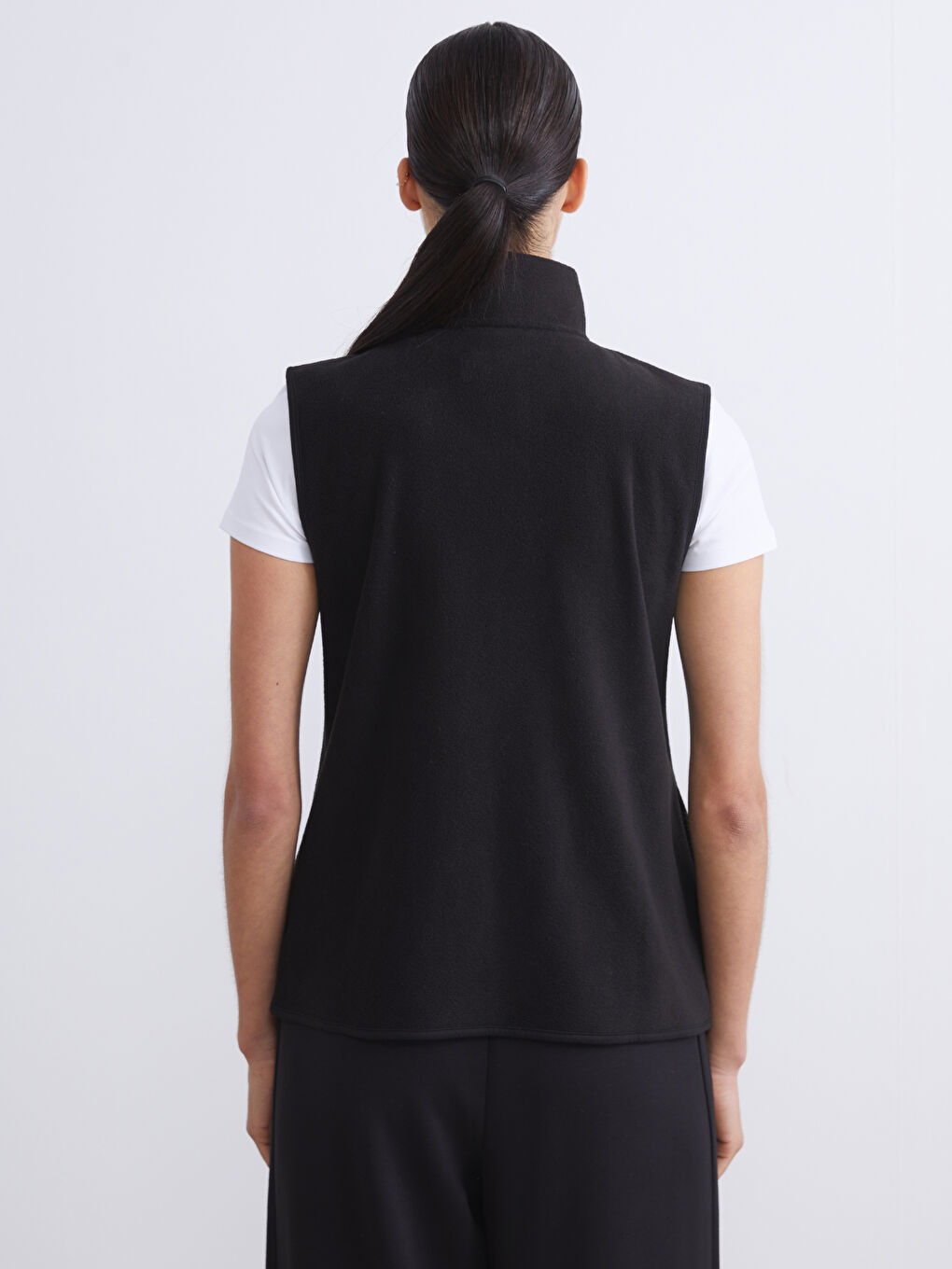 High Collar Women's Vest-3