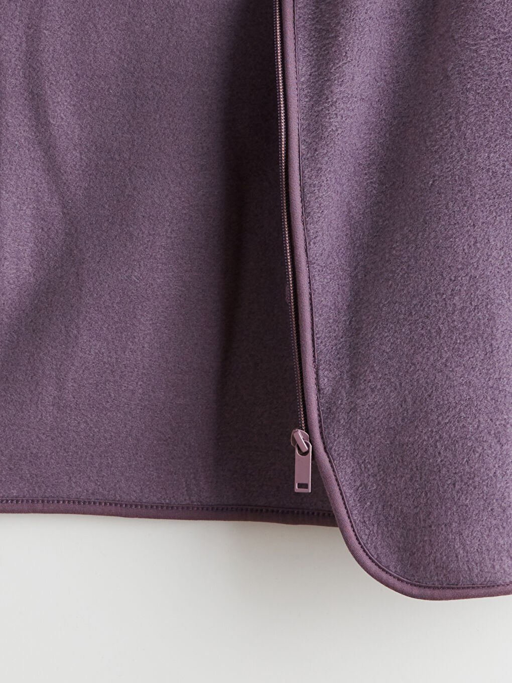 Mürdüm Dik Yaka Kadın Polar Yelek-5