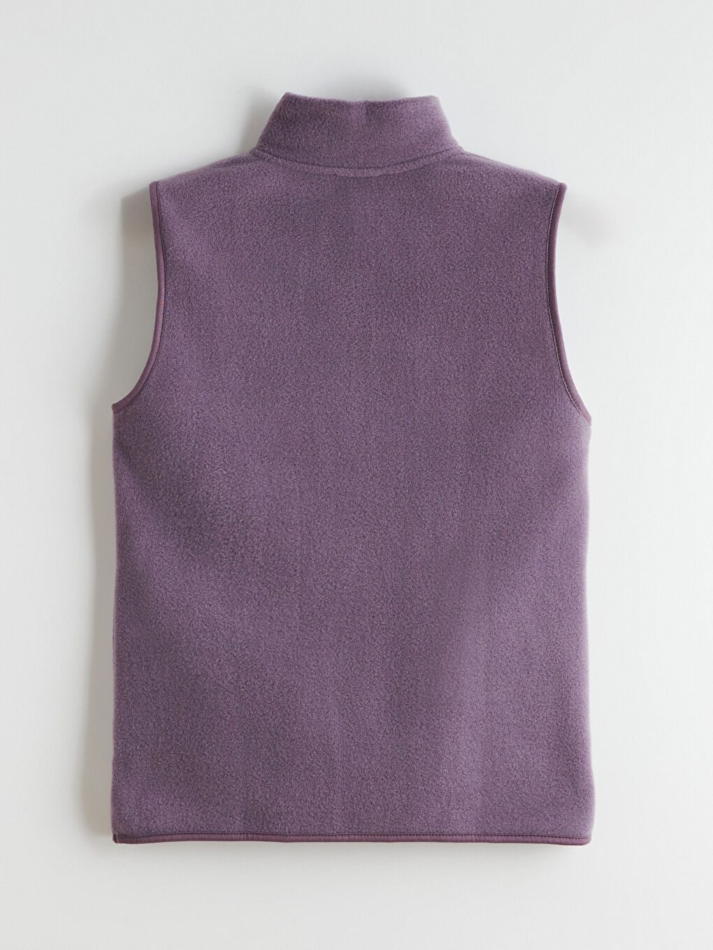 Mürdüm Dik Yaka Kadın Polar Yelek-6