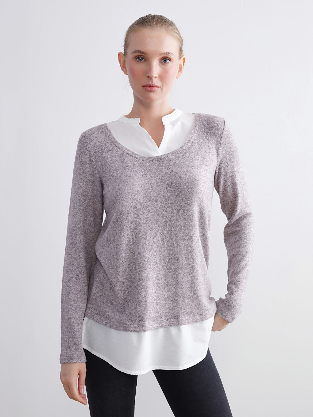 Notch Neck Blouse
