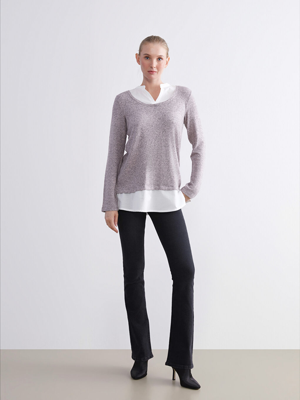 Notch Neck Blouse-1