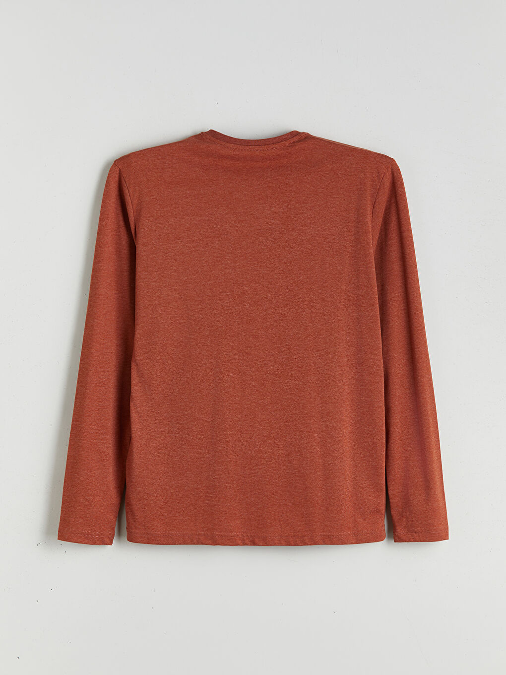 Kahverengi Bisiklet Yaka Baskılı Penye Erkek Pijama Üst-1