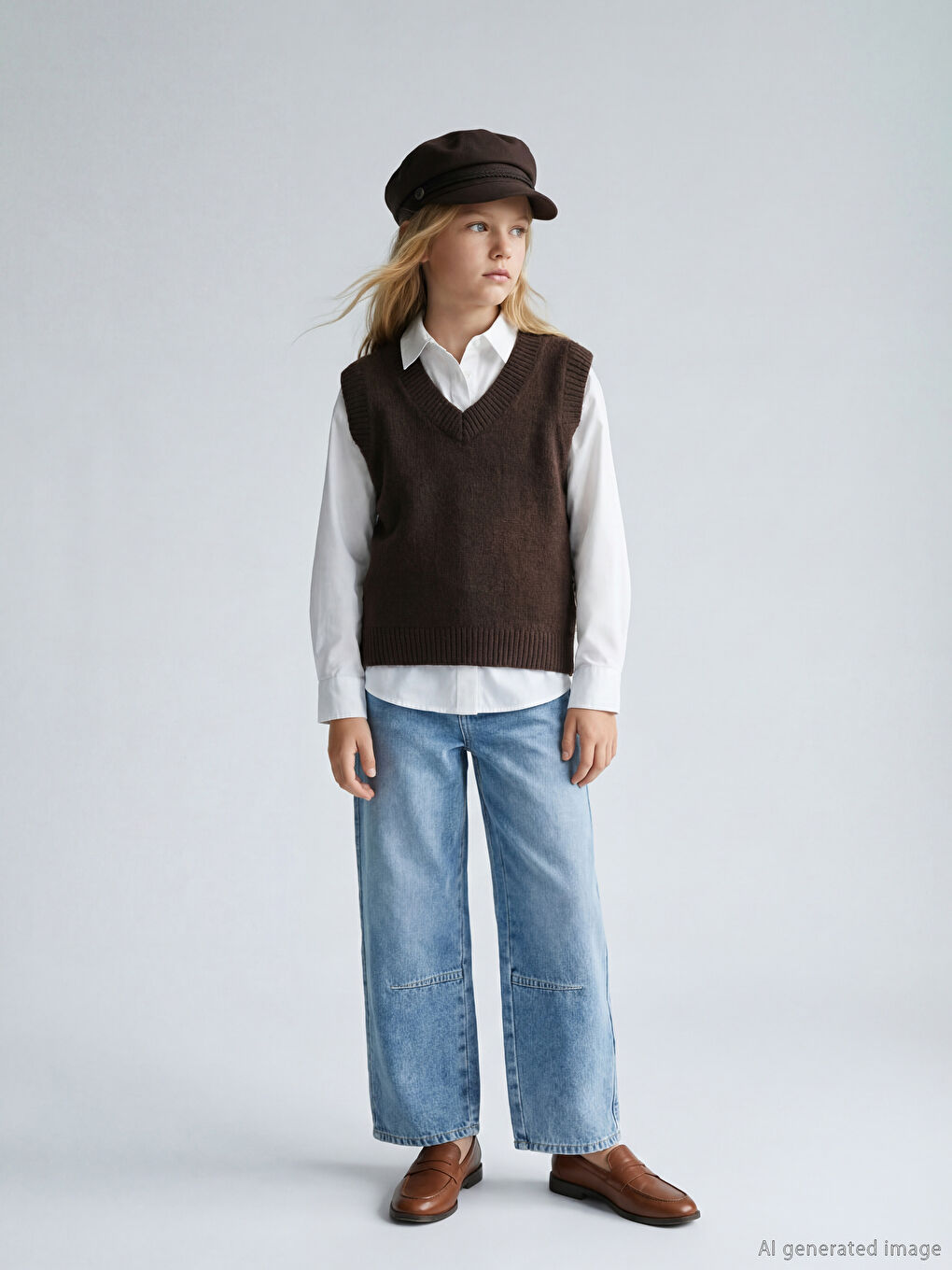 Loose Fit Girls' Jeans Pant