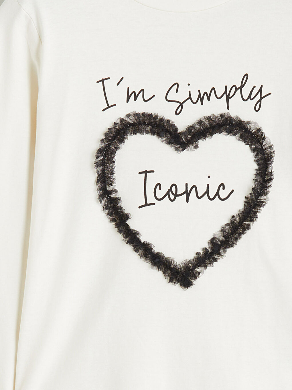 Crew Neck Girls' T-Shirt-2