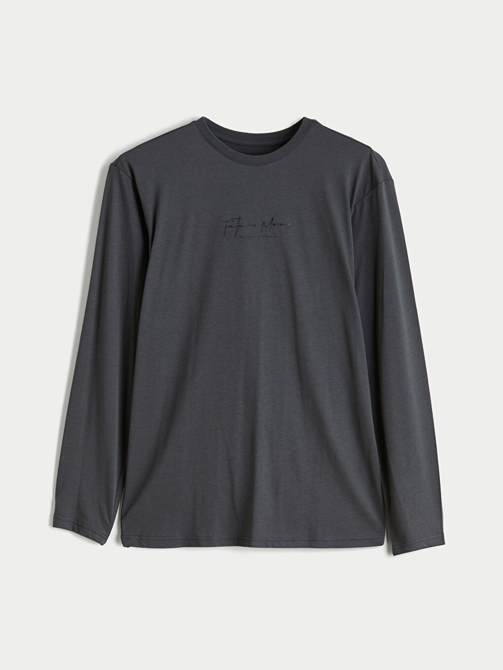 Antrasit Standart Kalıp Erkek Pijama Takımı-5