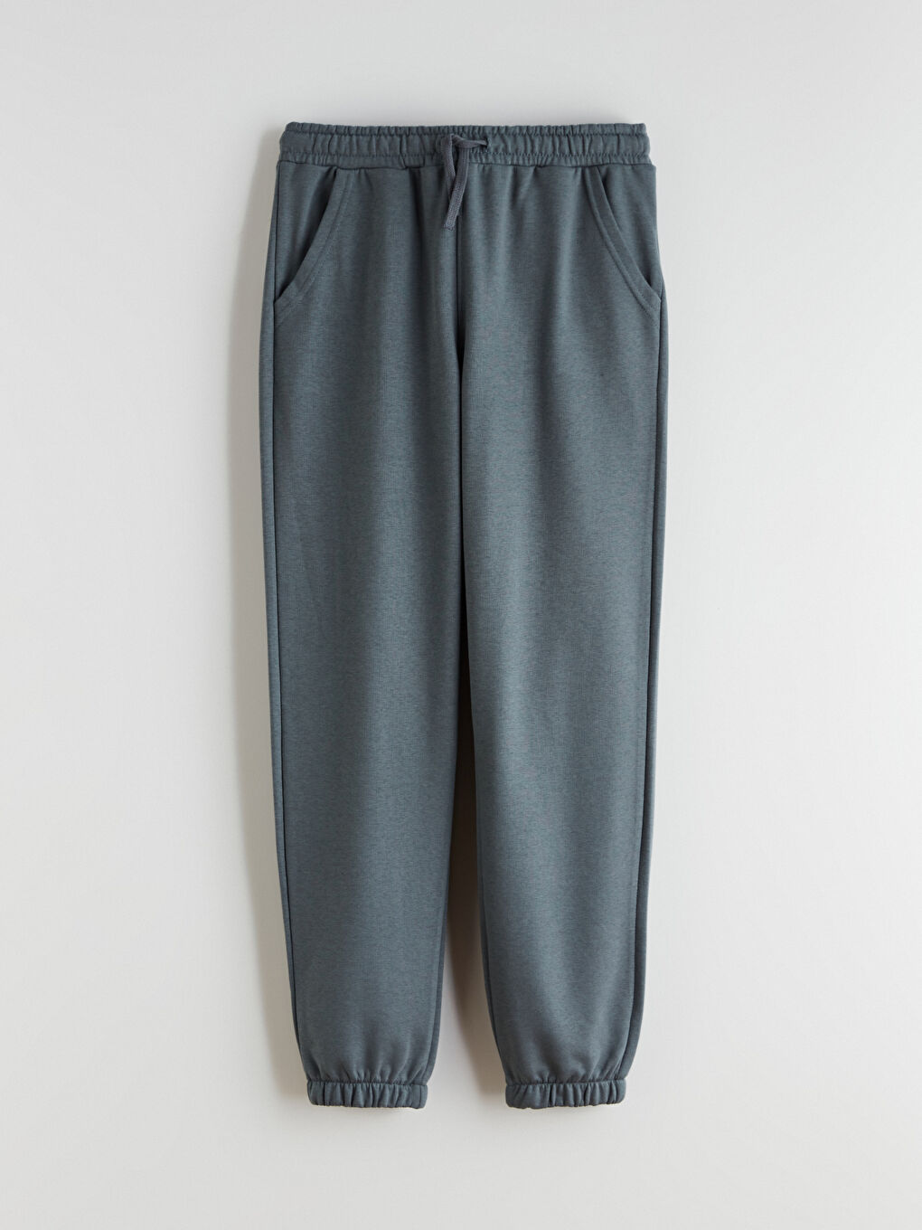 Gri Bisiklet Yaka Erkek Çocuk Eşofman Takımı-6