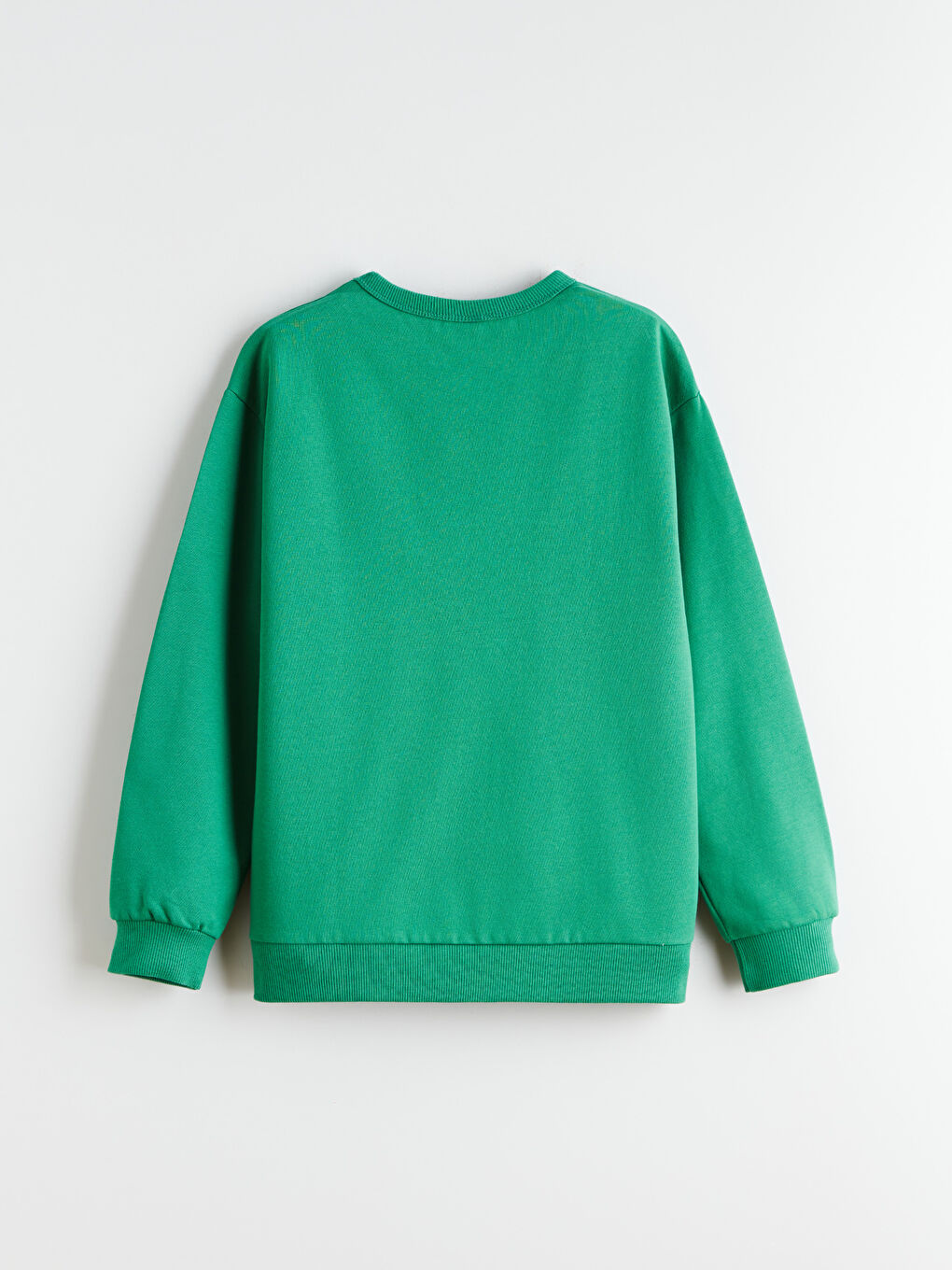 Yeşil Bisiklet Yaka Erkek Çocuk Sweatshirt-1