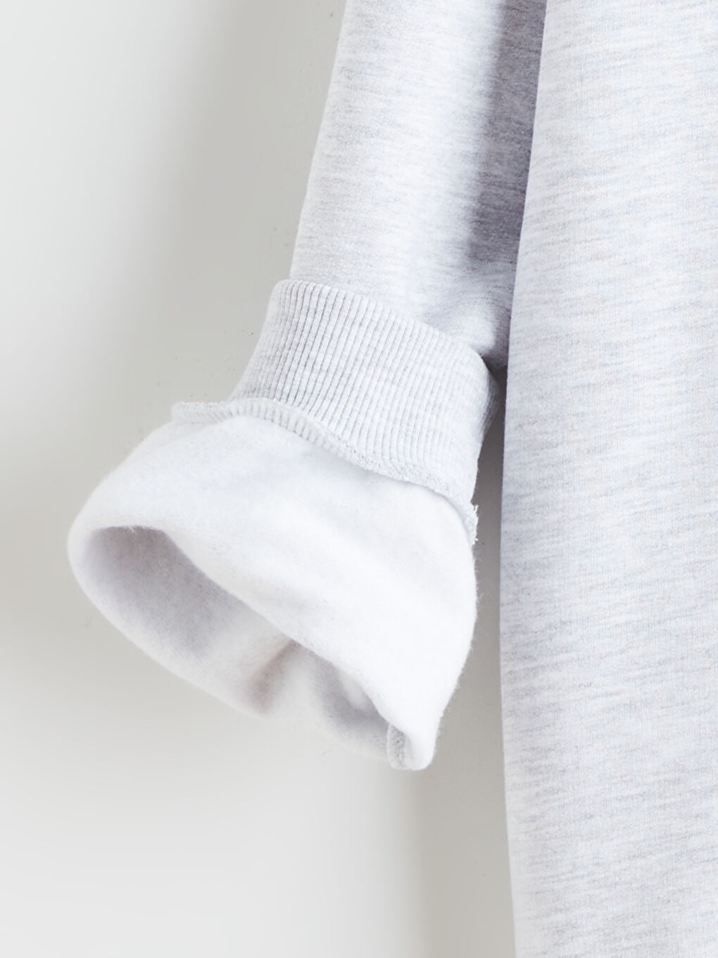 Gri Bisiklet Yaka Baskılı Erkek Çocuk Sweatshirt-3