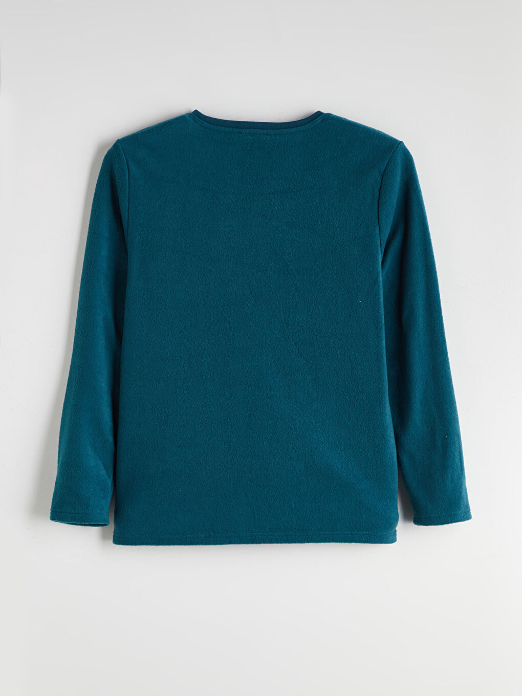 Petrol Bisiklet Yaka Uzun Kollu Erkek Pijama Üstü-1