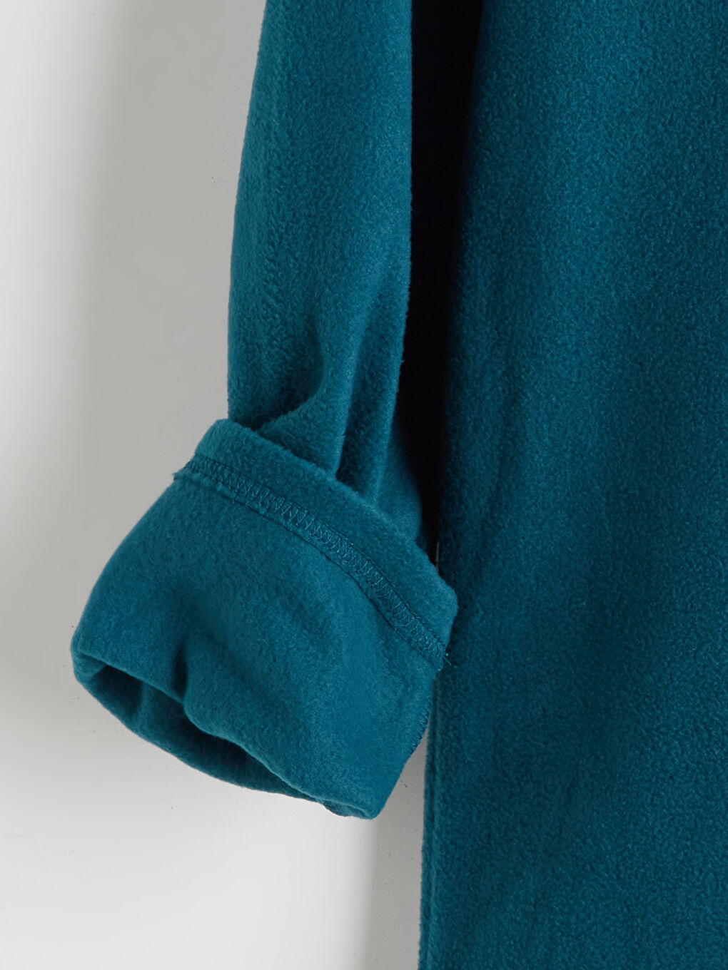 Petrol Bisiklet Yaka Uzun Kollu Erkek Pijama Üstü-2