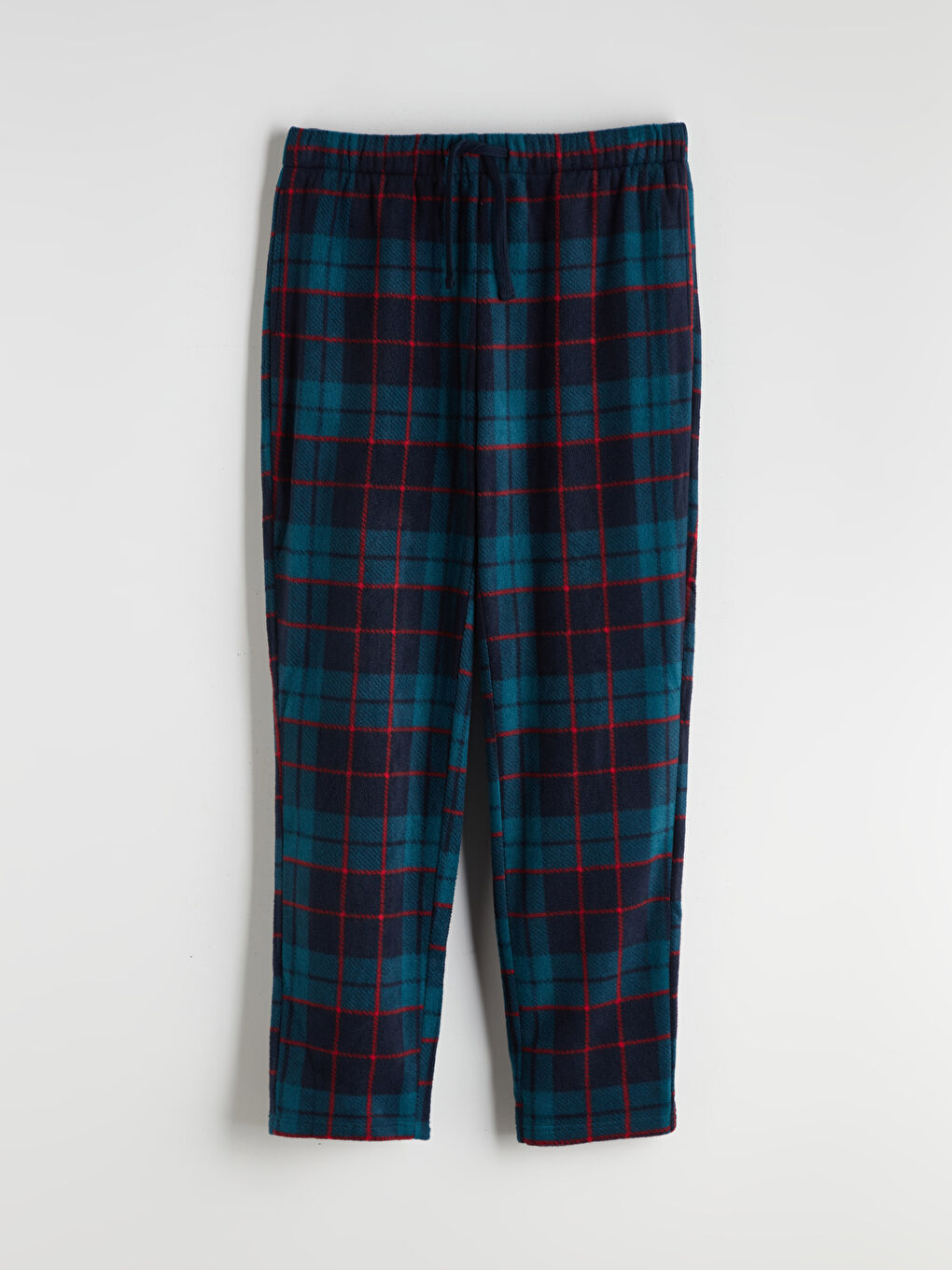 Standard Pattern Plaid Fleece Men's Pajamas Set-7