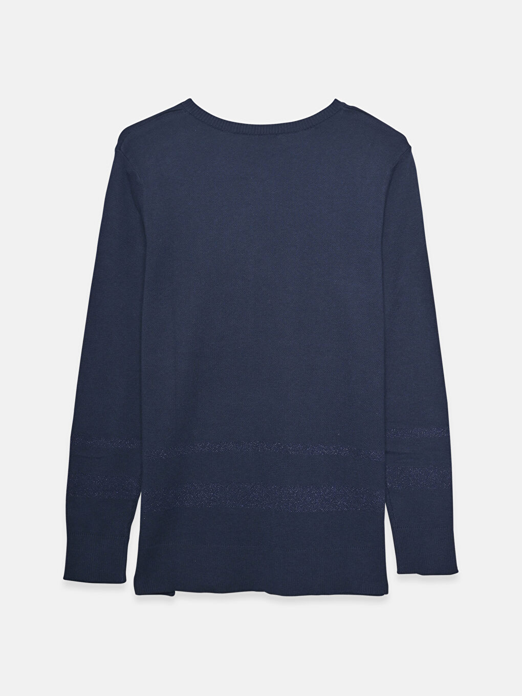 Crew Neck Striped Women's Knitwear Sweater-1