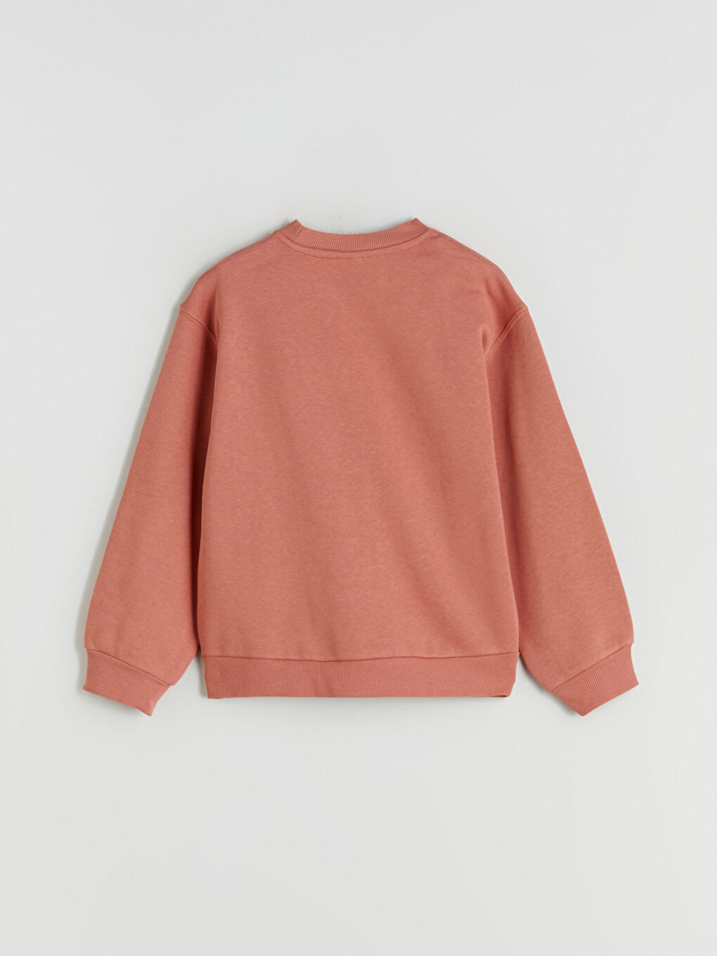 Pembe Bisiklet Yaka Kız Çocuk Sweatshirt-1