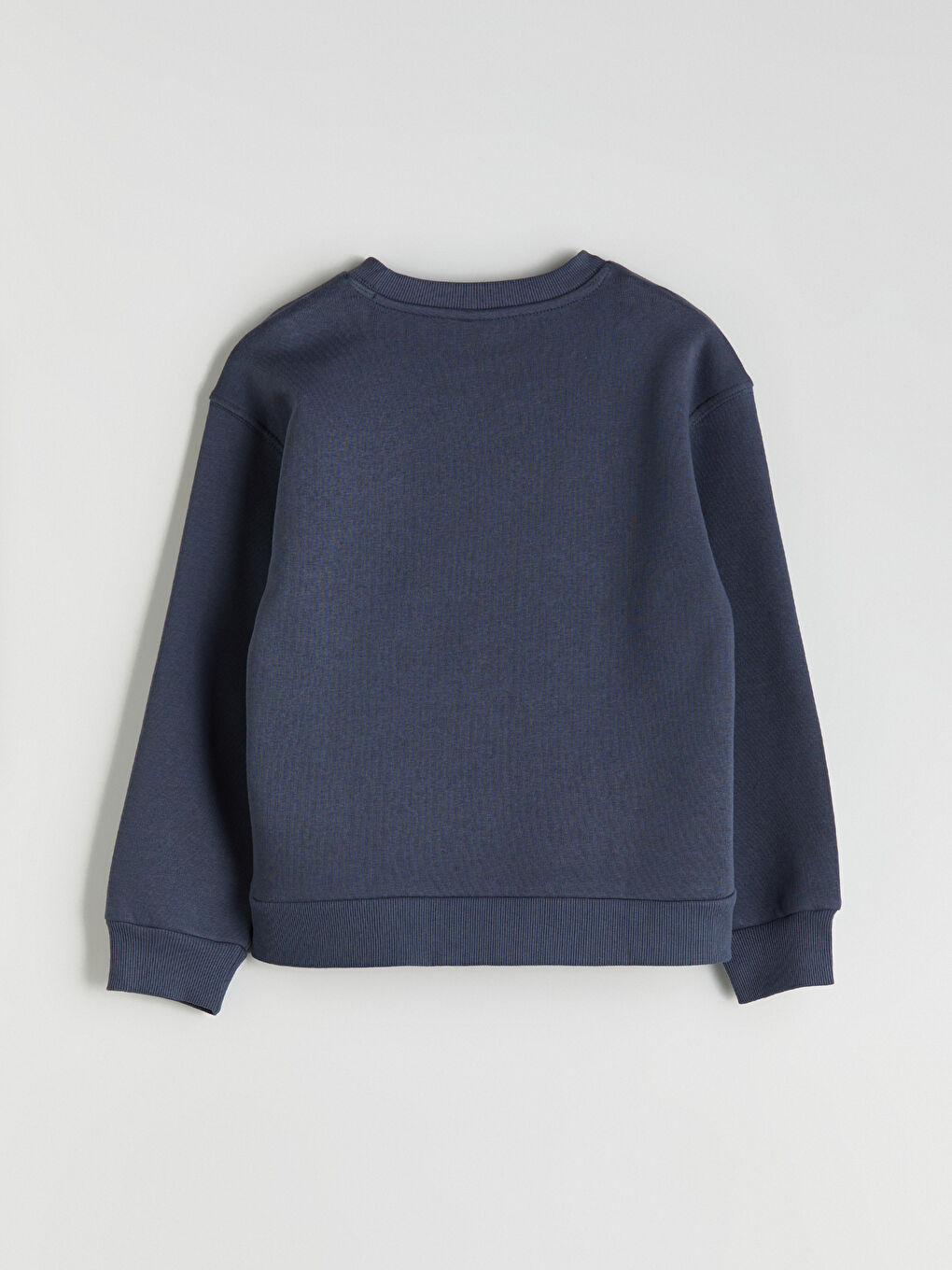 Antrasit Bisiklet Yaka Baskılı Kız Çocuk Kalın Sweatshirt-1