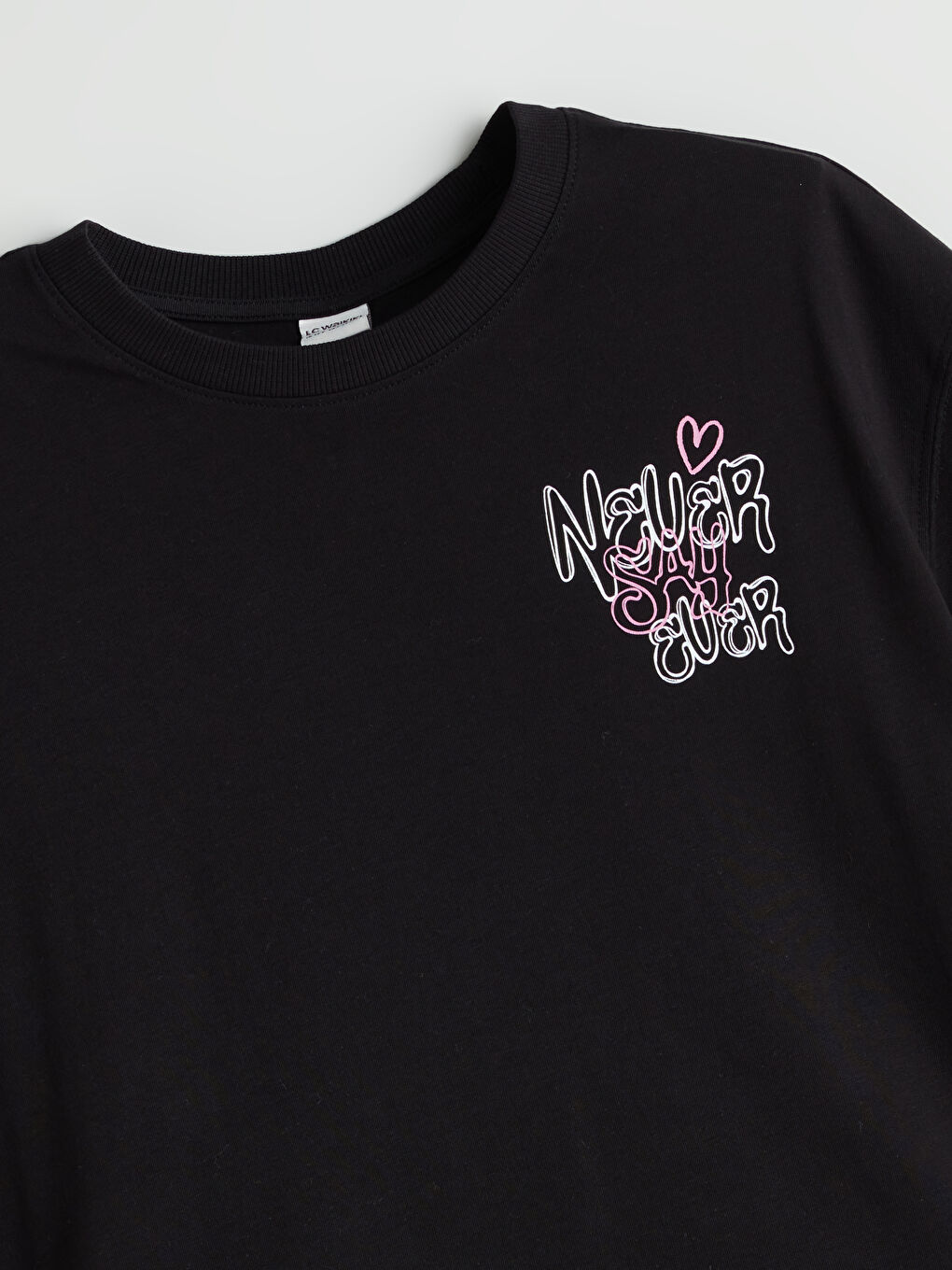 Crew Neck Girls' T-Shirt-2