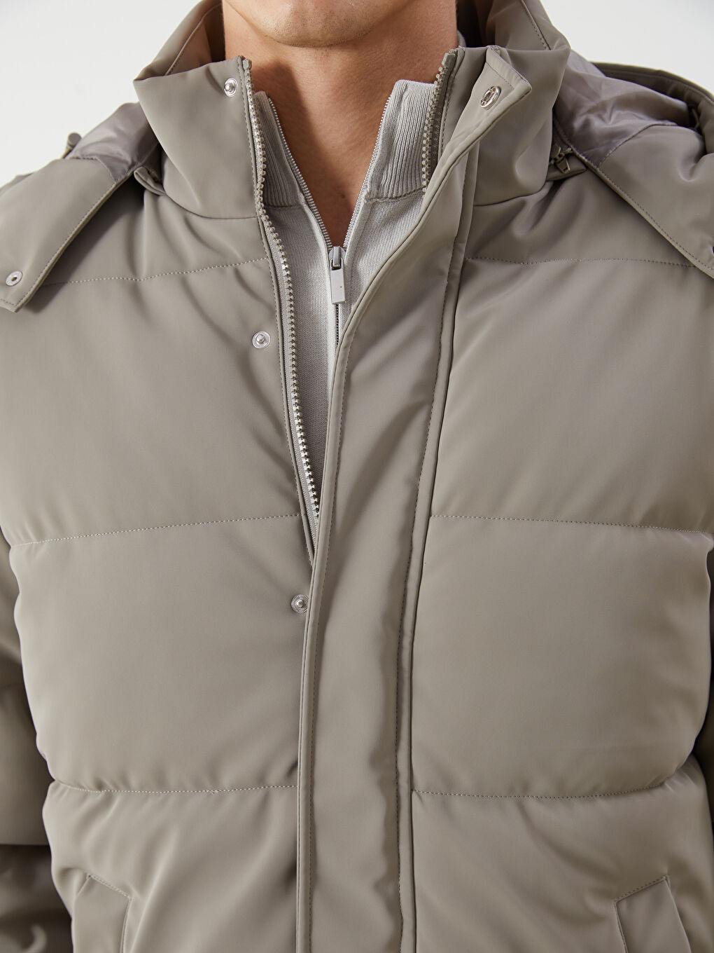 Relaxed Fit Hooded Men's Puffer Coat-2