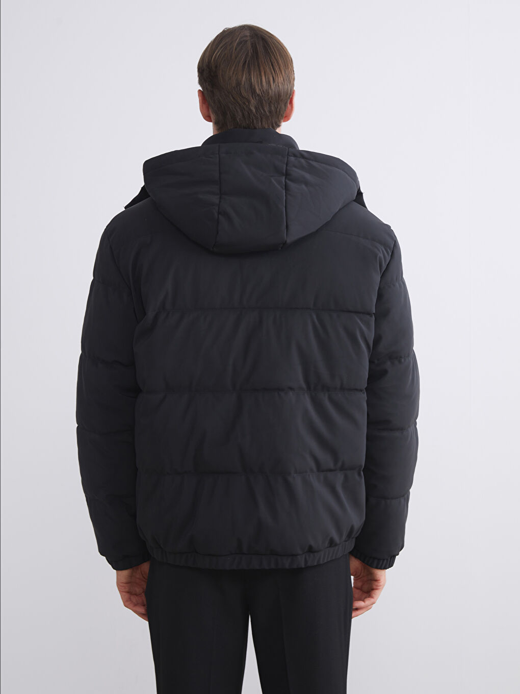 Relaxed Fit Hooded Men's Puffer Coat-4