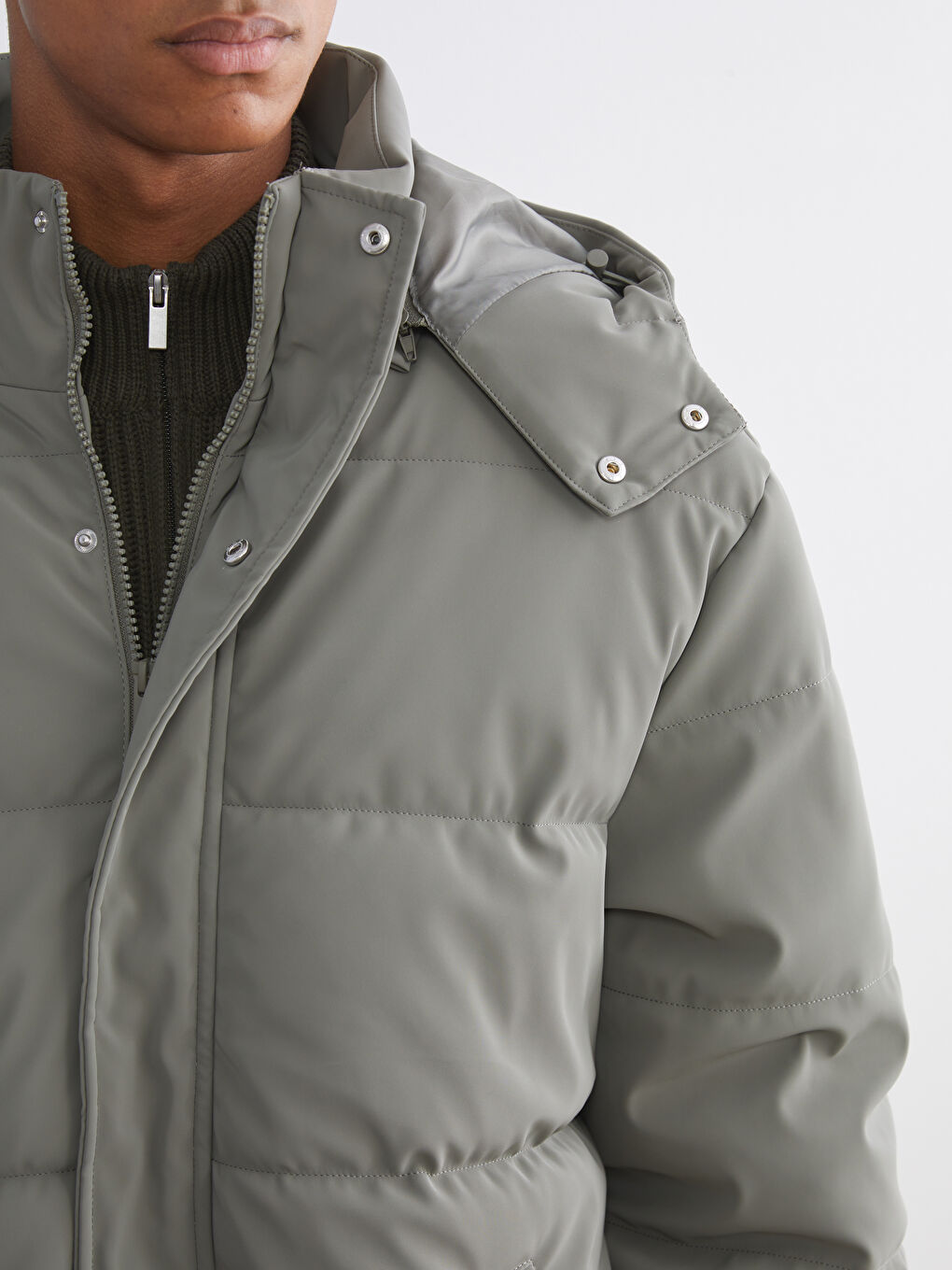Relaxed Fit Hooded Men's Puffer Coat-2