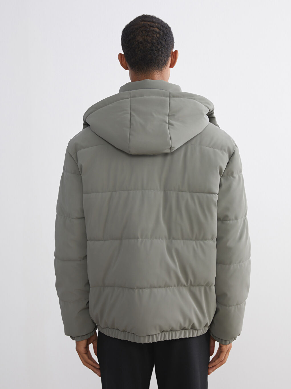 Relaxed Fit Hooded Men's Puffer Coat-4