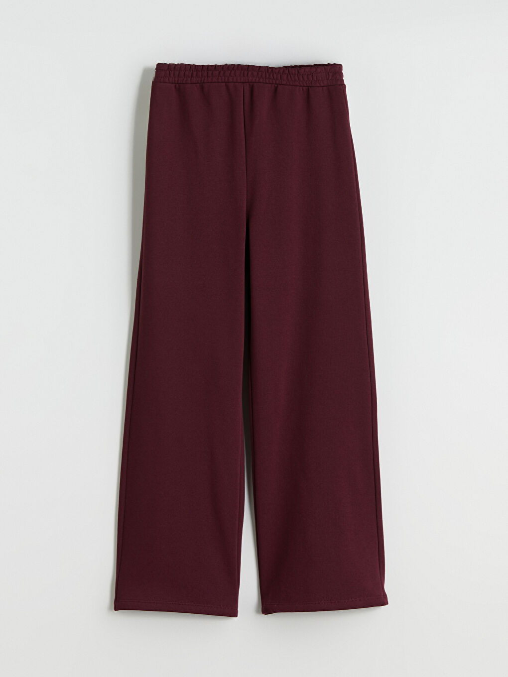 Bordo Beli Lastikli Kız Çocuk Eşofman Altı