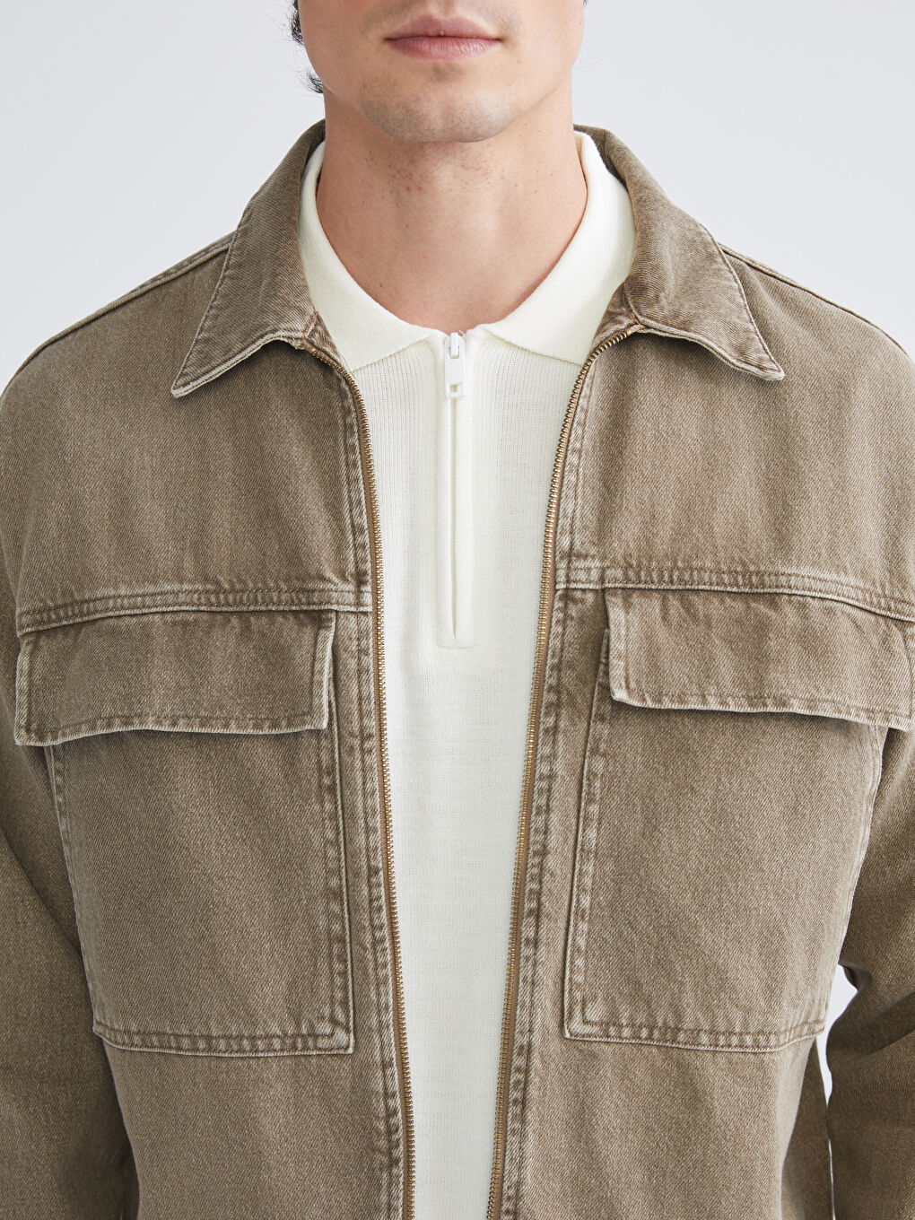 جاكيت جينز واسع للرجال-2